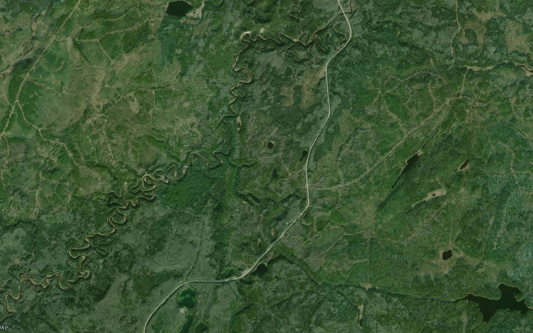 Satellite map of the Fitzgerald Rapids