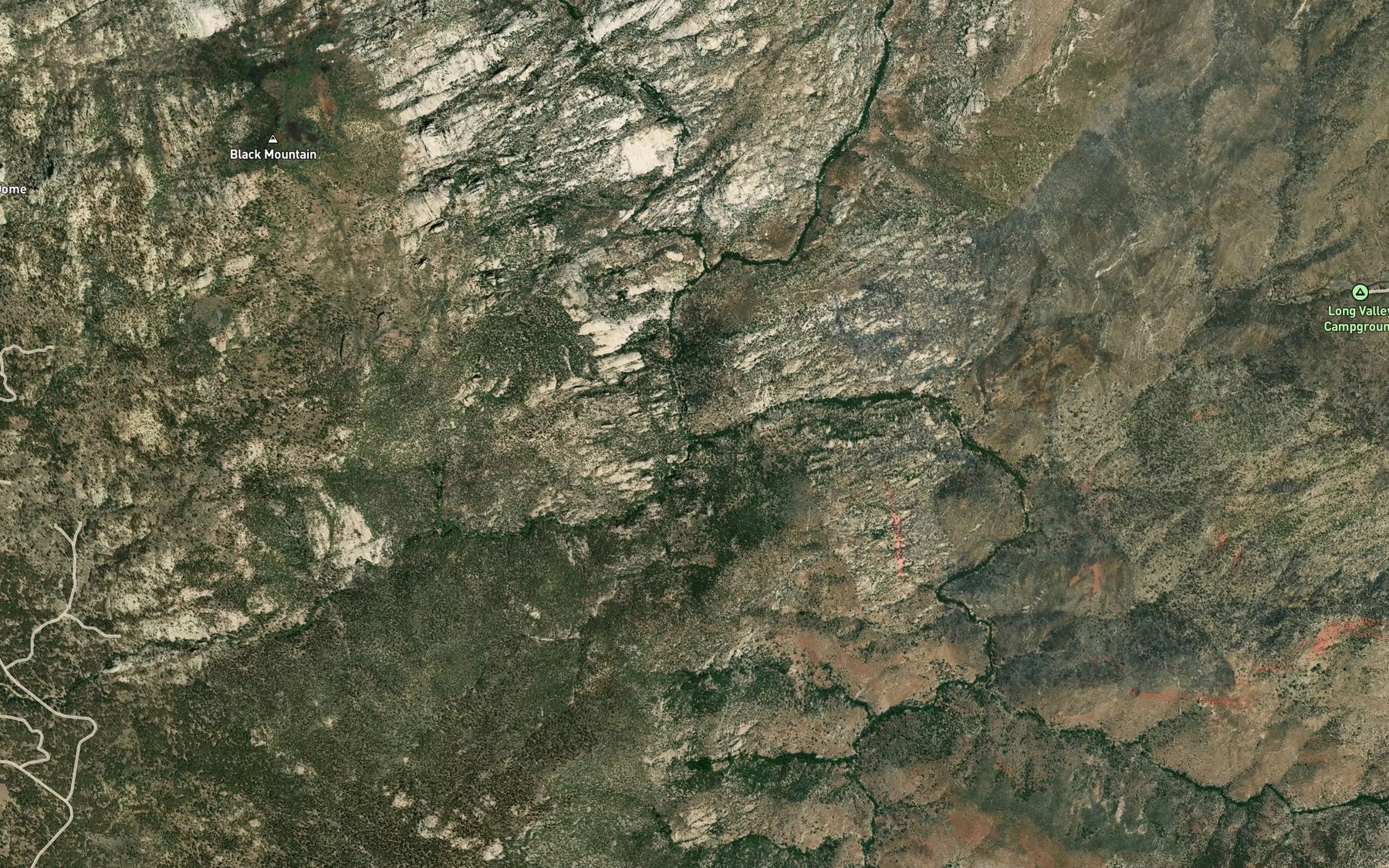 Satellite map of the Taylor Creek