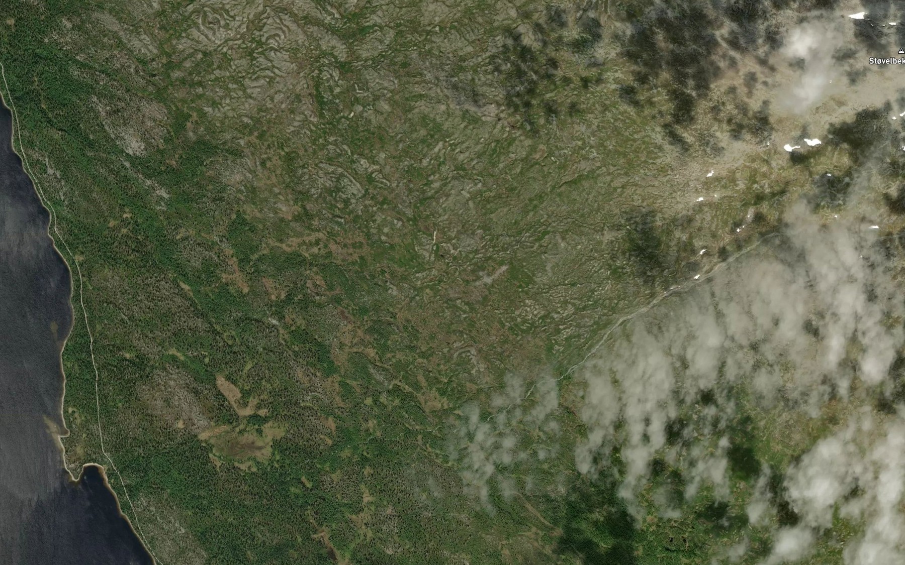 Satellite map of the Stabburbekken