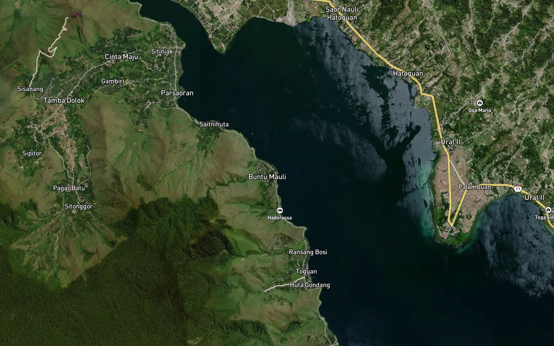 Satellite map of the Binanga Dolok Martahan
