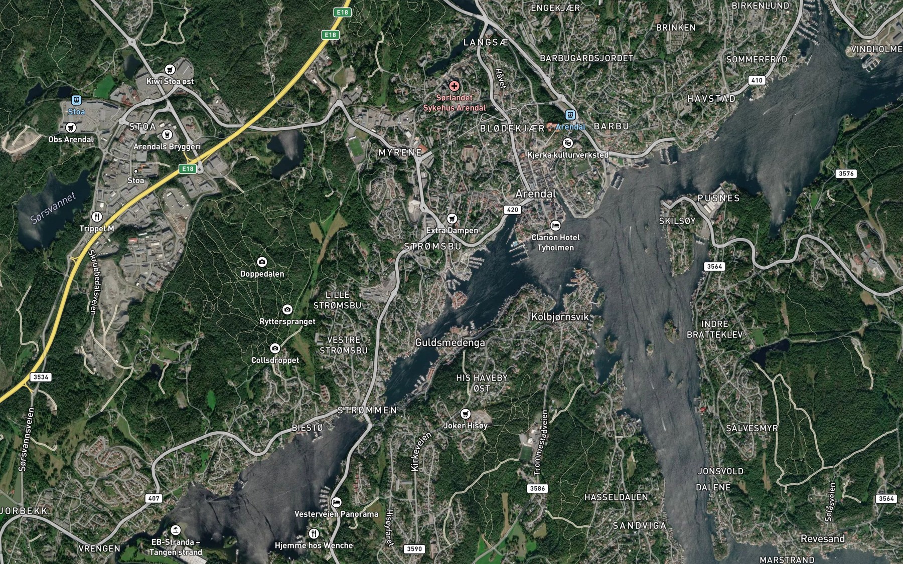 Satellite map of the Stromsbubukt