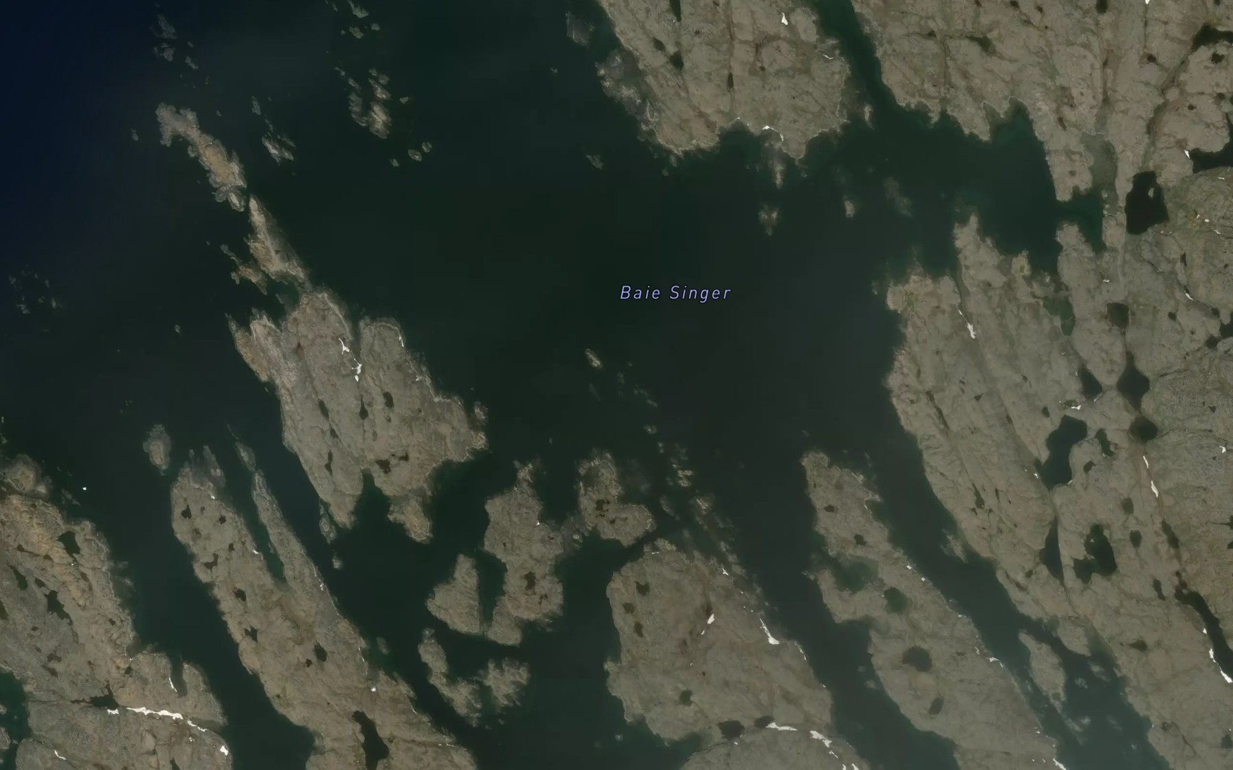 Satellite map of the Baie Singer