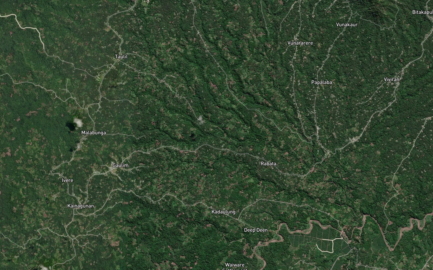 Satellite map of the Tobutia Creek