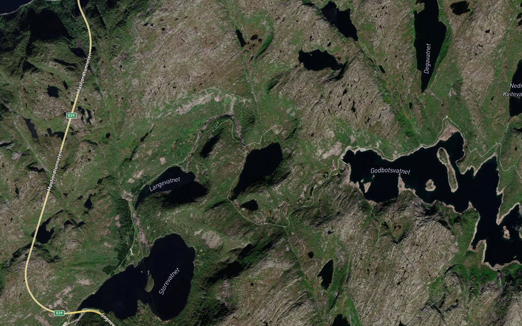 Satellite map of the Gagnloysevatnet