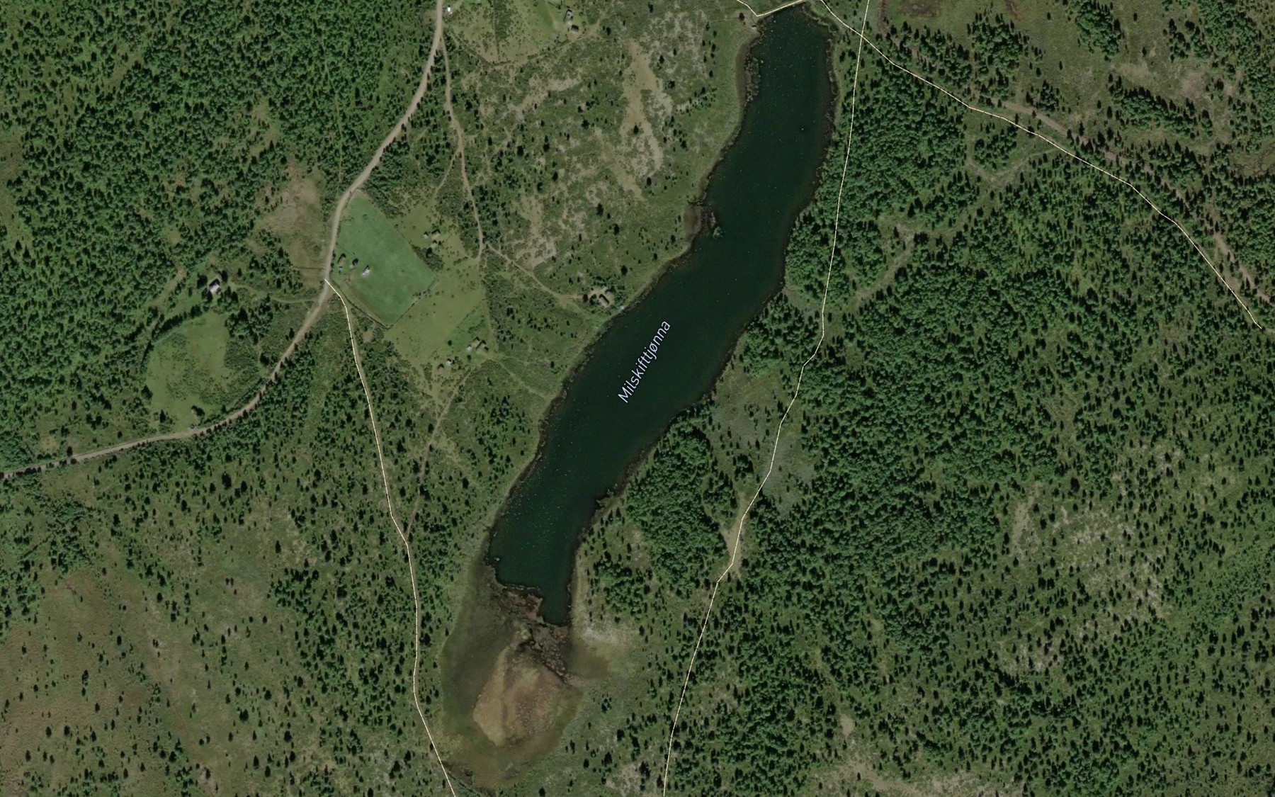 Satellite map of the Milskiftetjorna