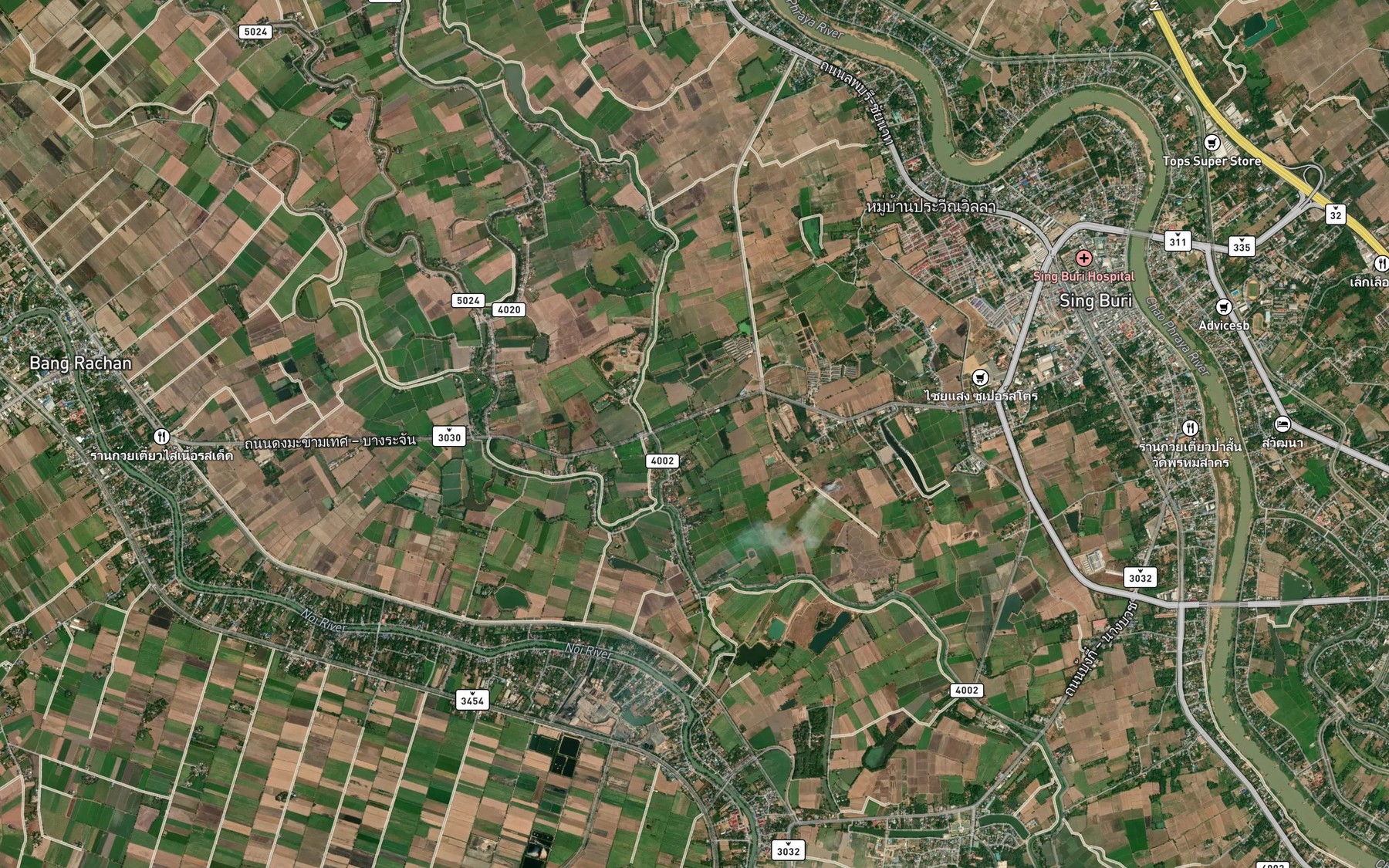 Satellite map of the Nong Chettamun