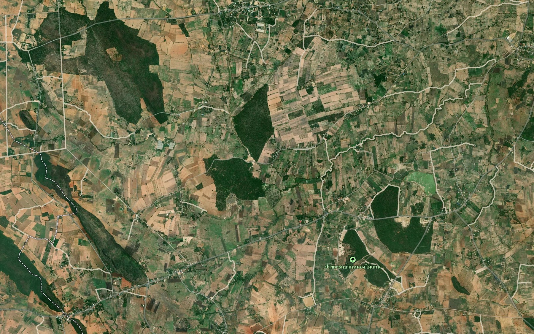 Satellite map of the Huai Pak Chong