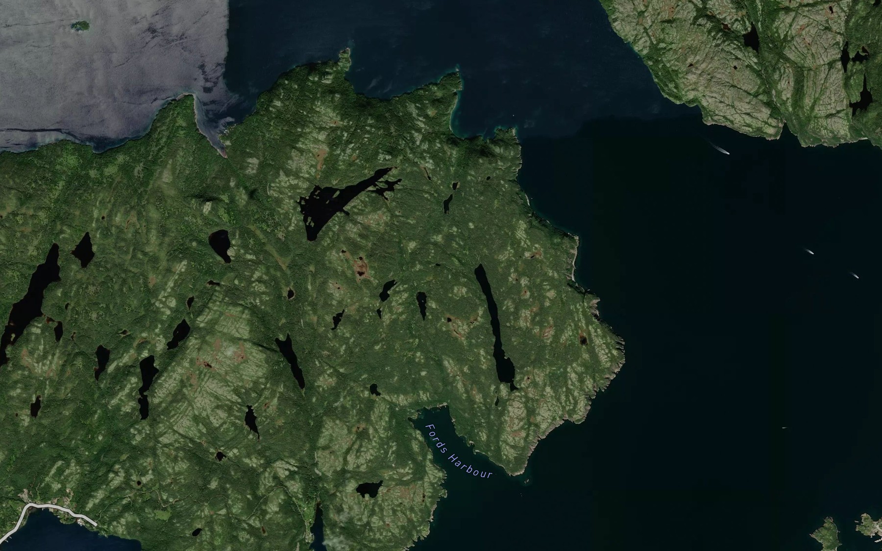 Satellite map of the Fords Harbour Long Pond