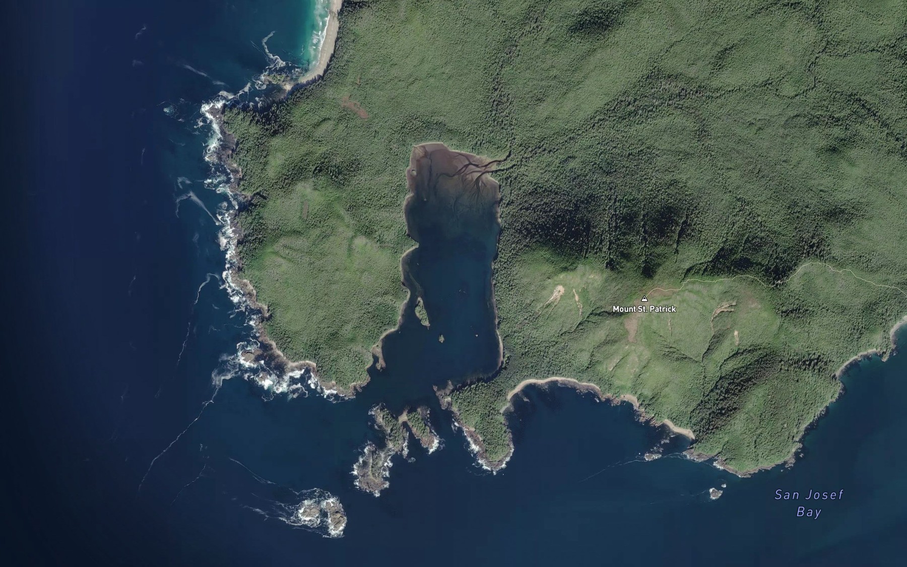 Satellite map of the Sea Otter Cove