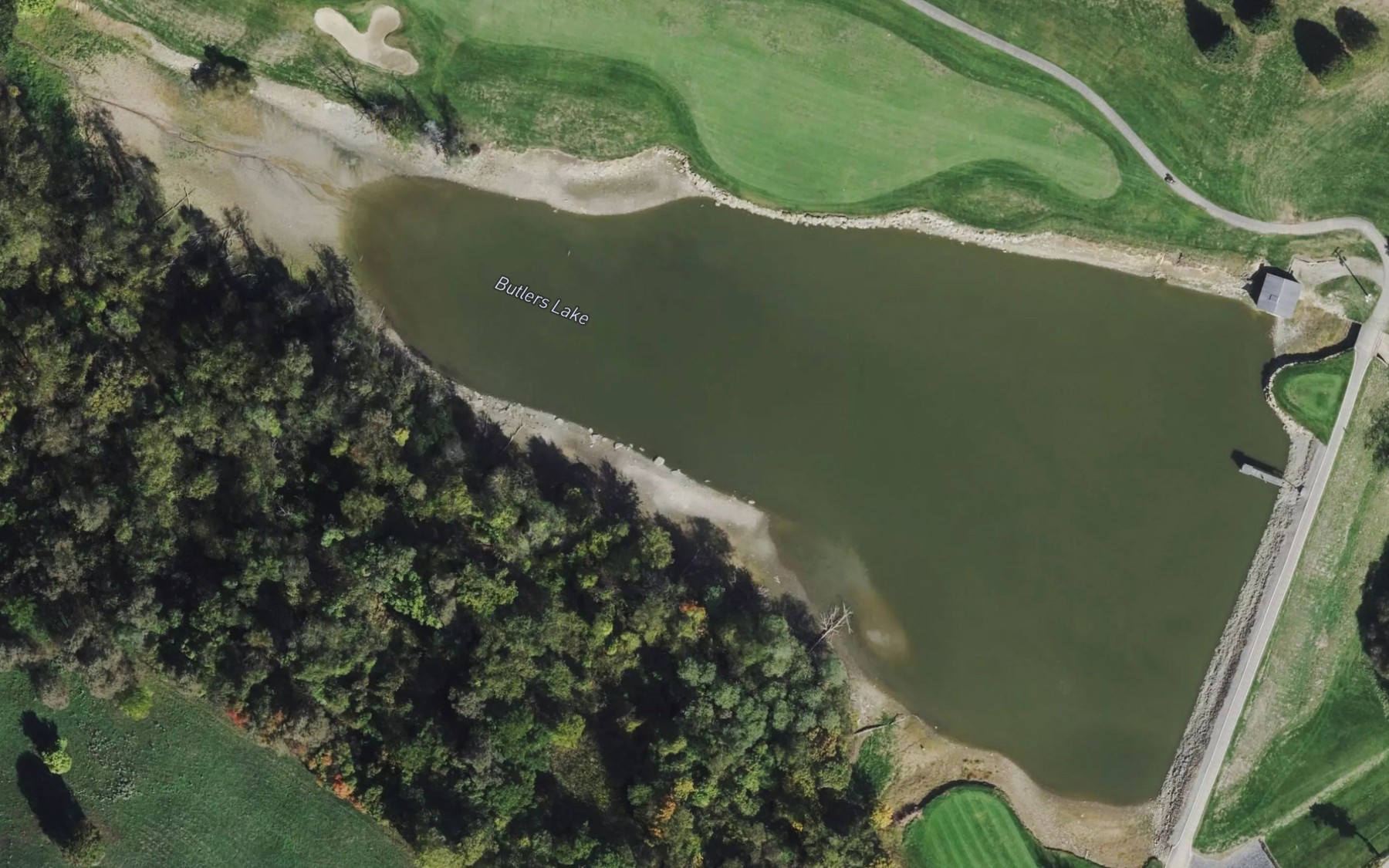 Satellite map of the Butlers Lake