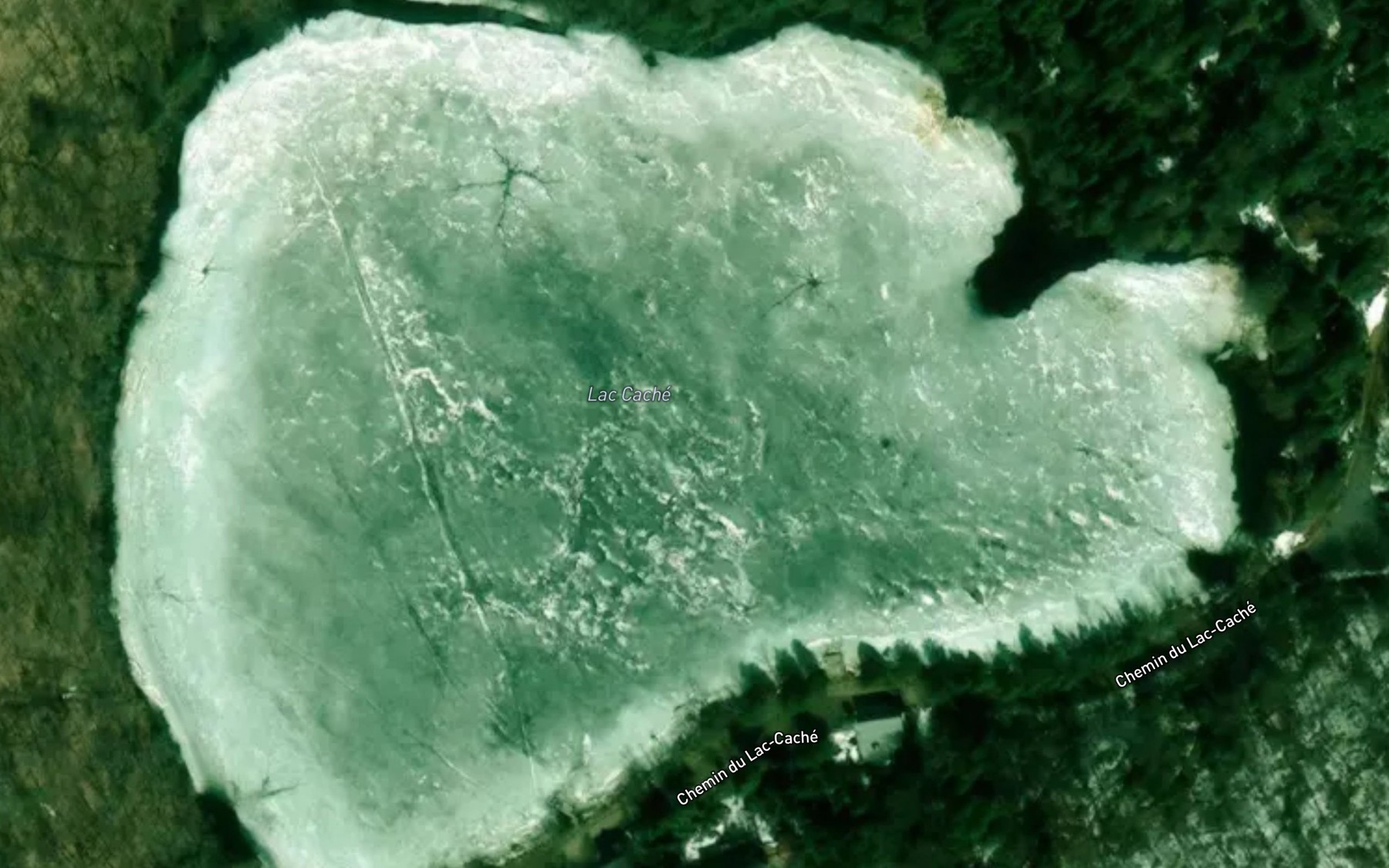 Satellite map of the Lac Cache