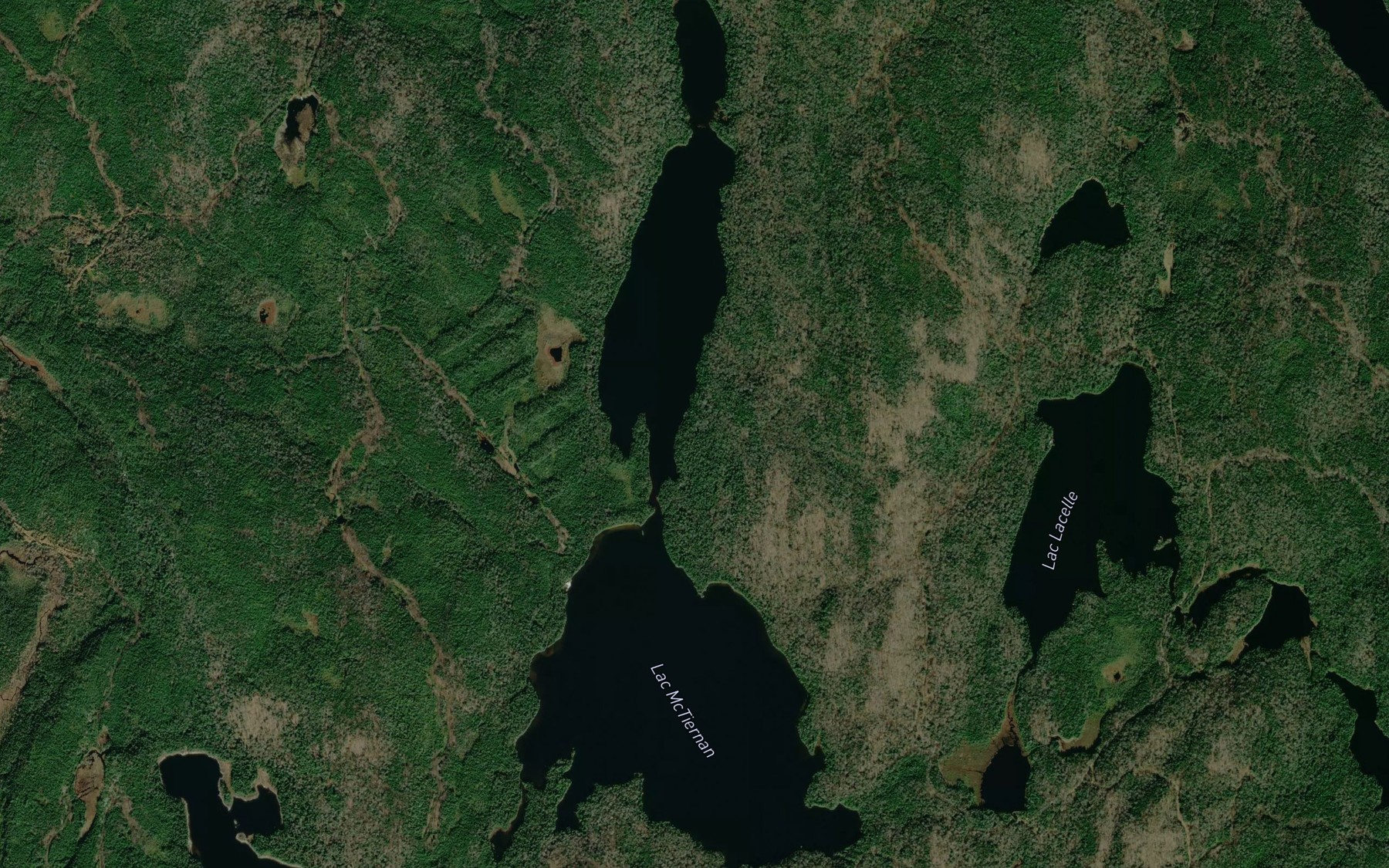 Satellite map of the Lac McTiernan