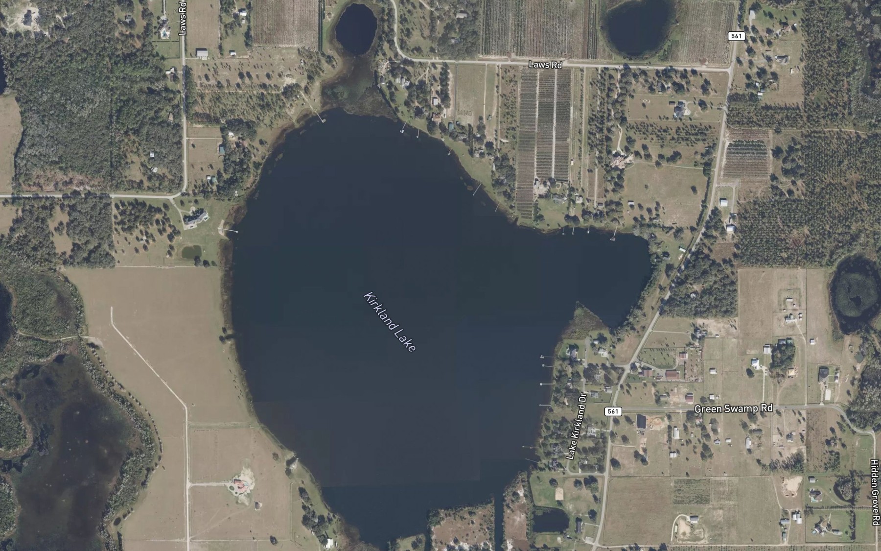 Satellite map of the Kirkland Lake