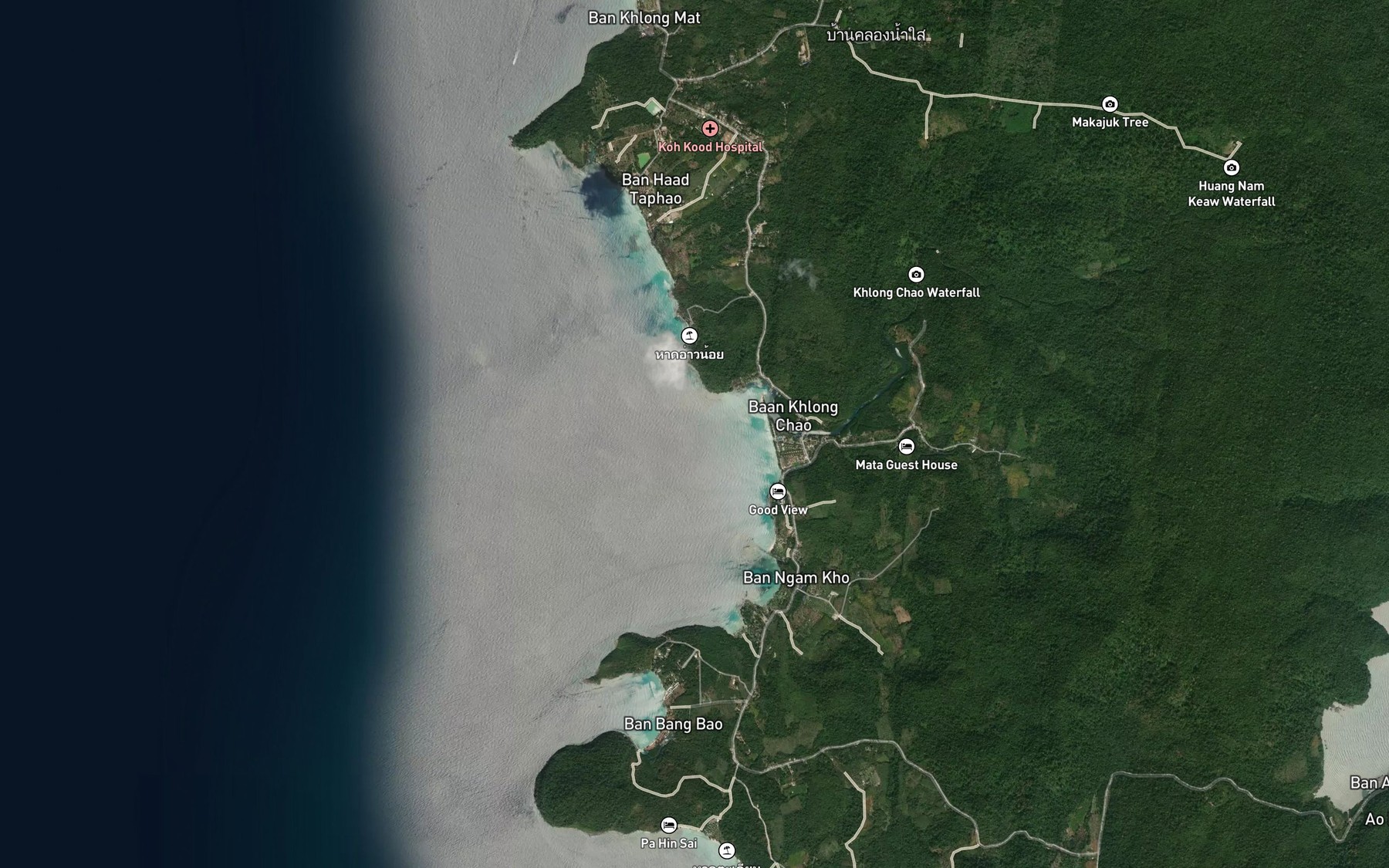 Satellite map of the Ao Khlong Chao