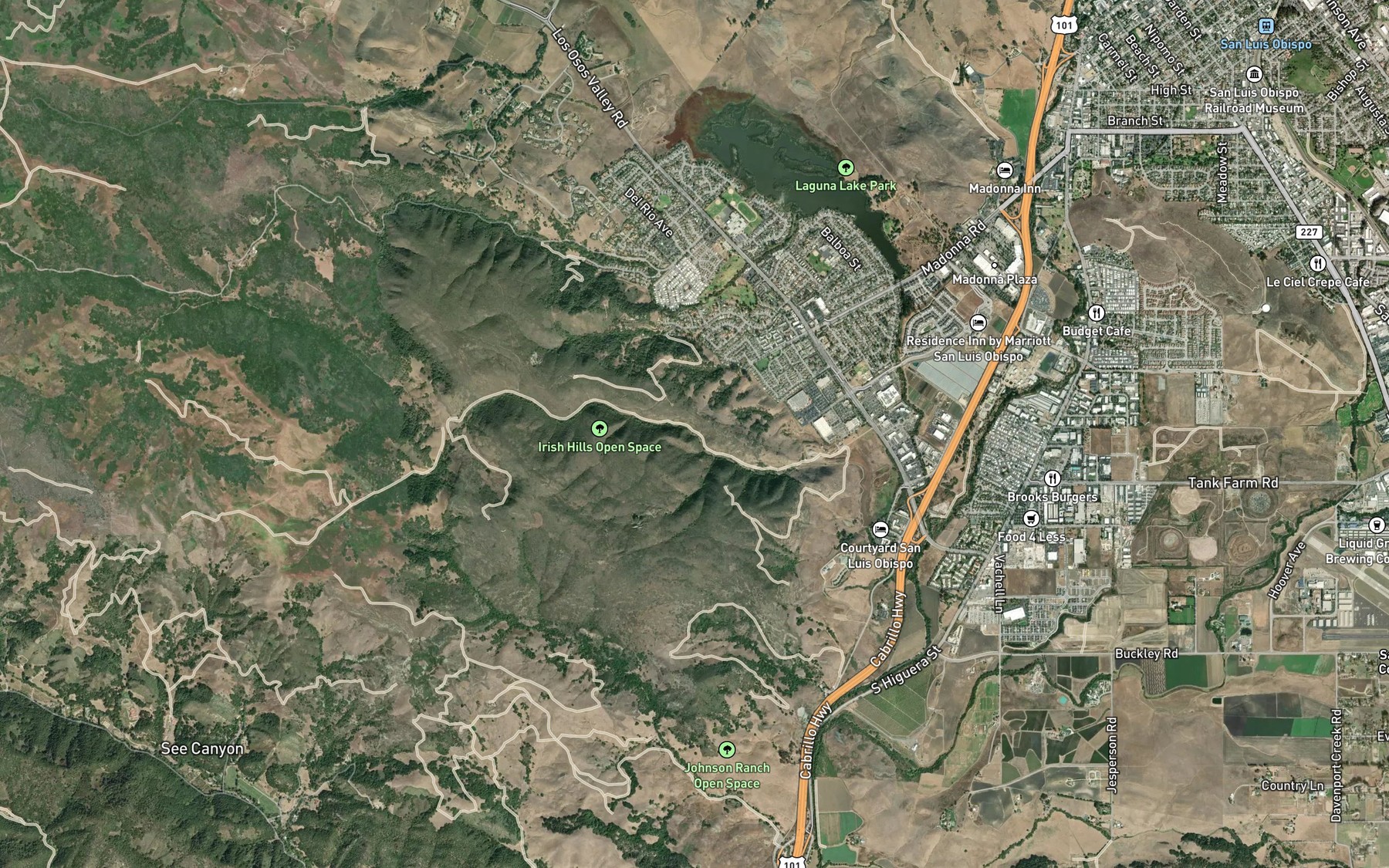 Satellite map of the Froom Creek