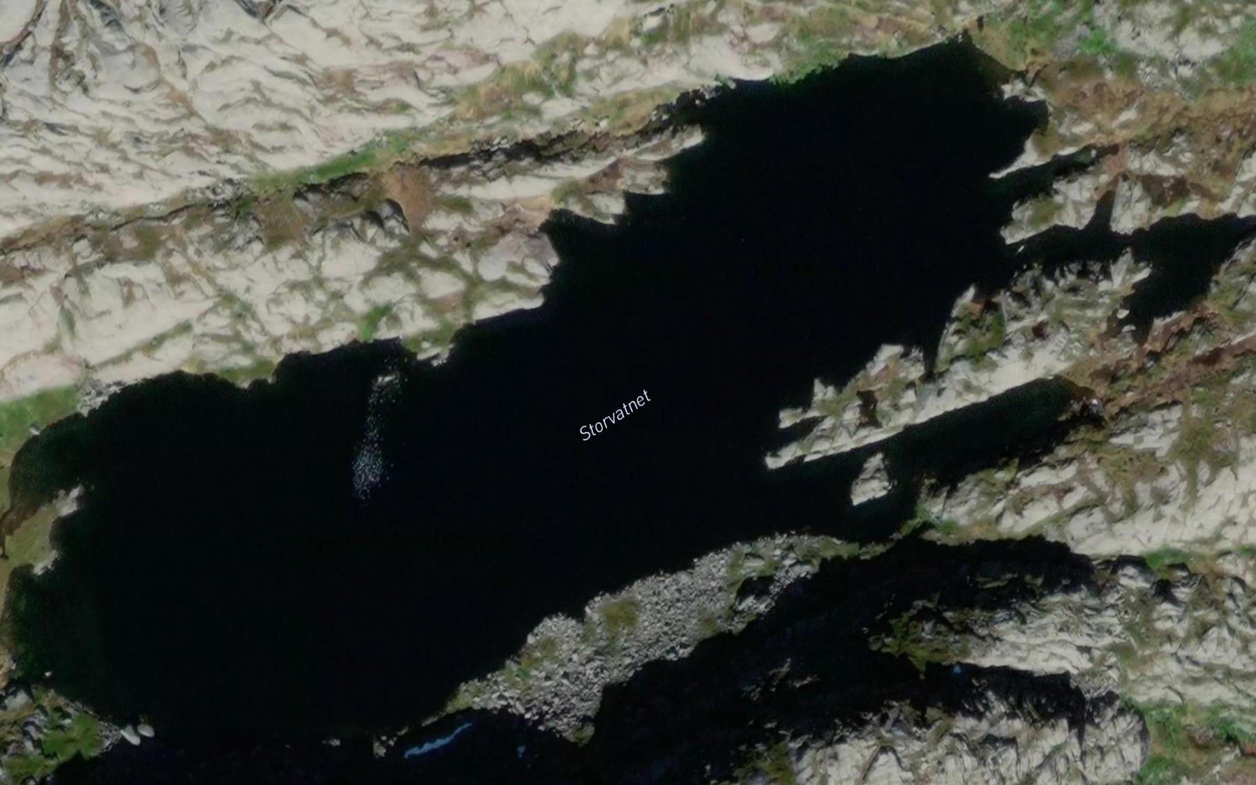 Satellite map of the Storvatnet