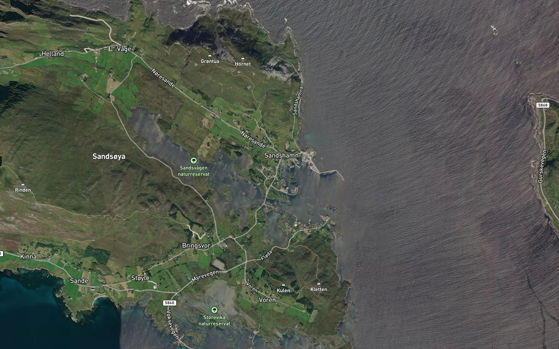 Satellite map of the Bautane