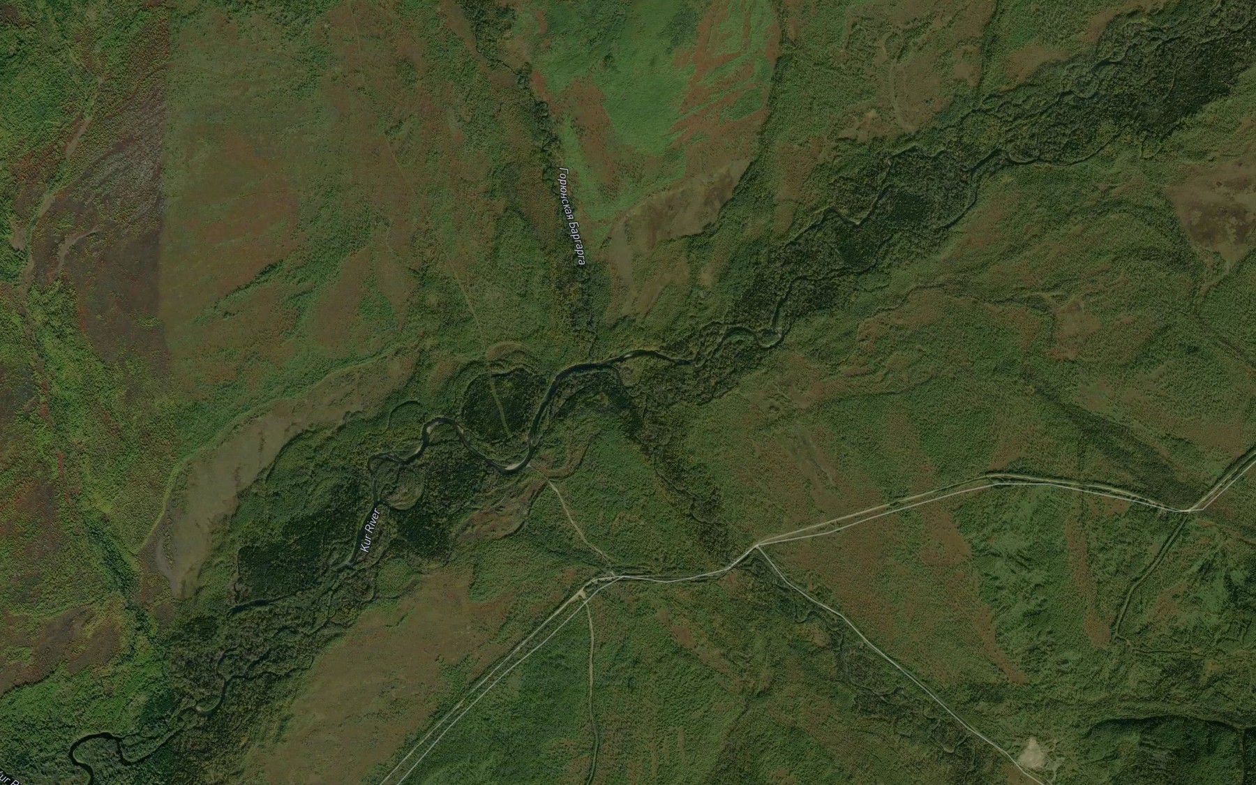 Satellite map of the Yuzhnaya Bargarga