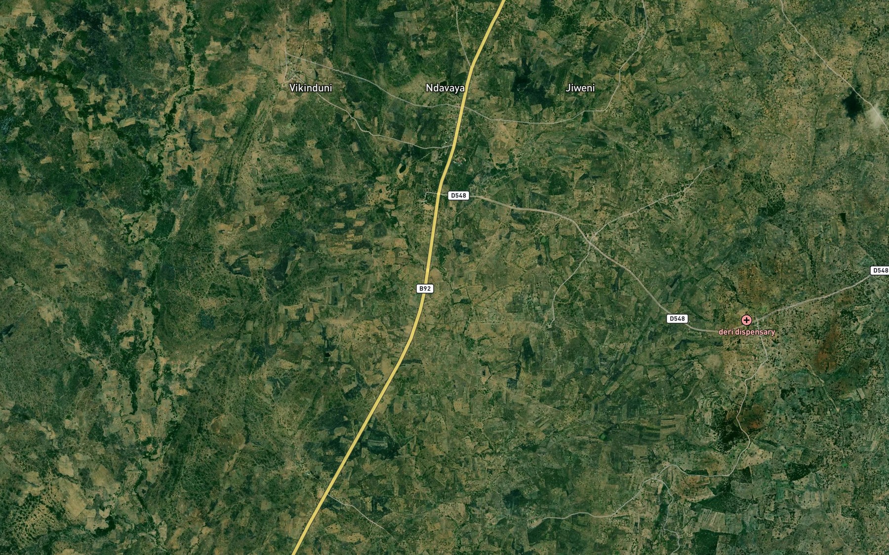 Satellite map of the Kilingoni