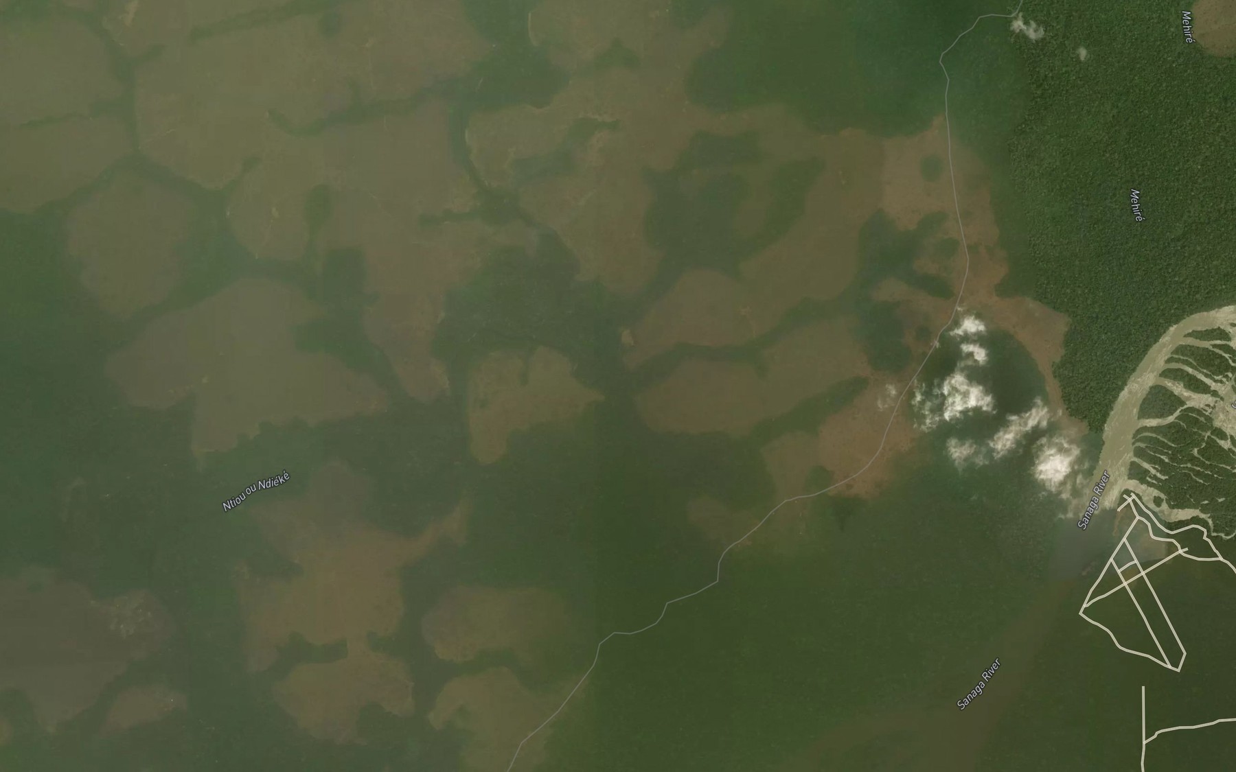 Satellite map of the Manganie
