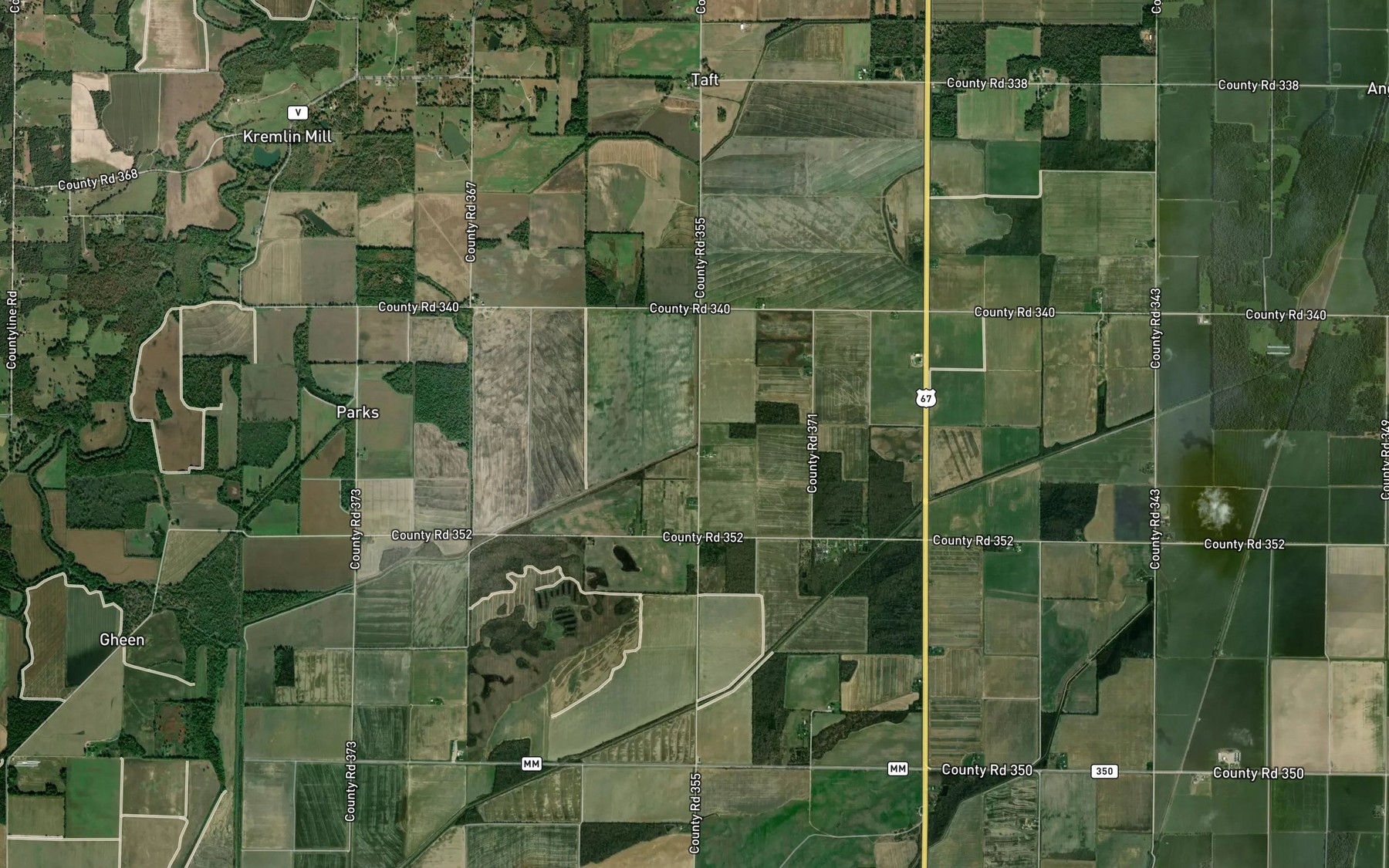 Satellite map of the Taft Ditch