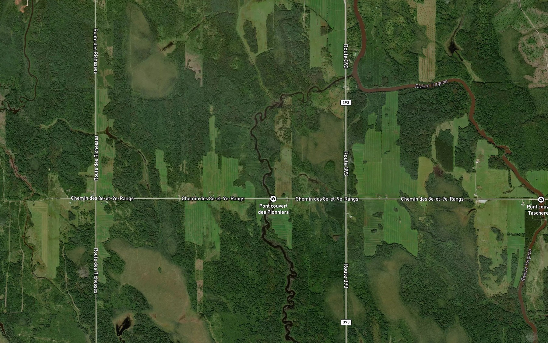 Satellite map of the Cours d'eau Paquette