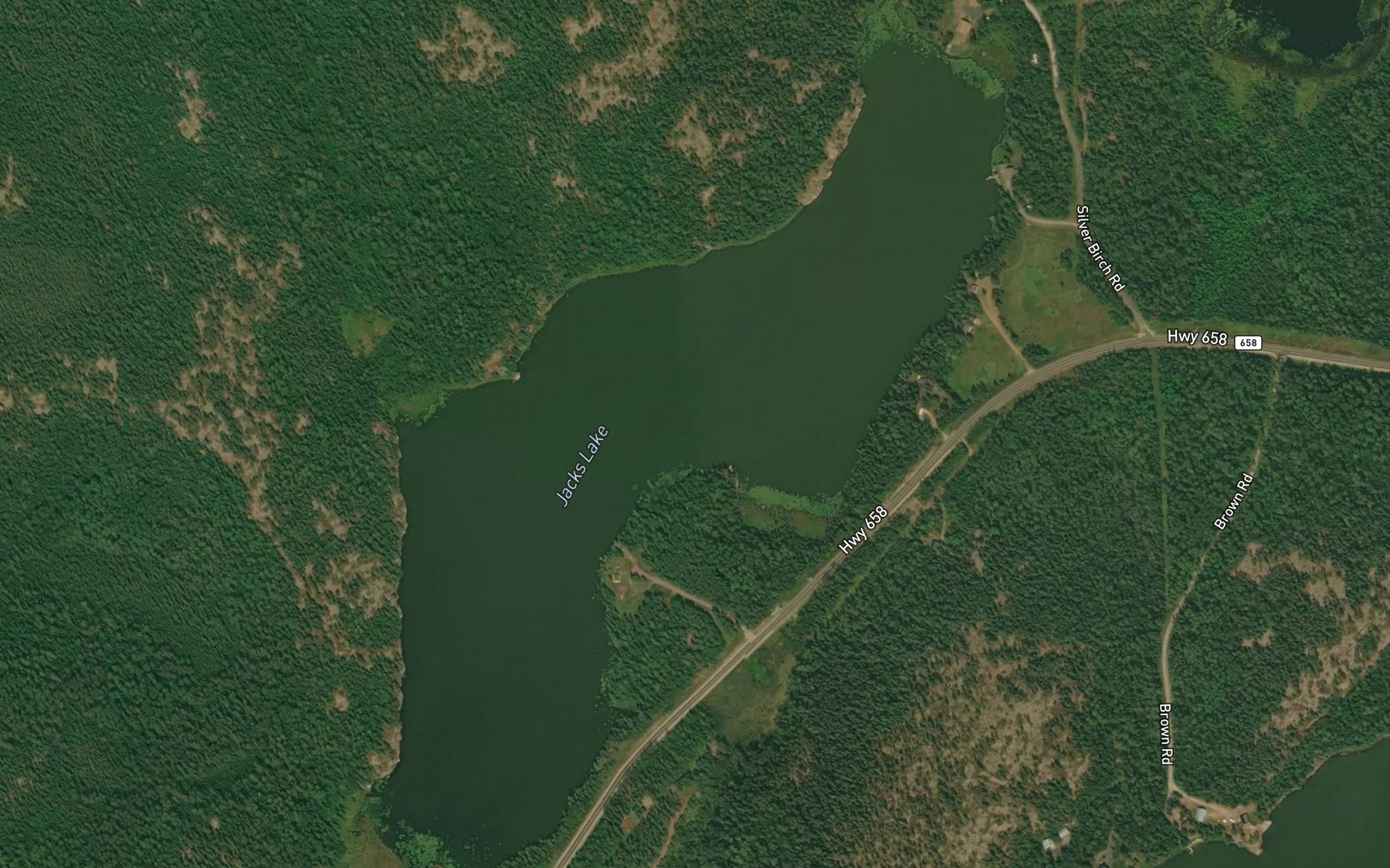 Satellite map of the Jacks Lake
