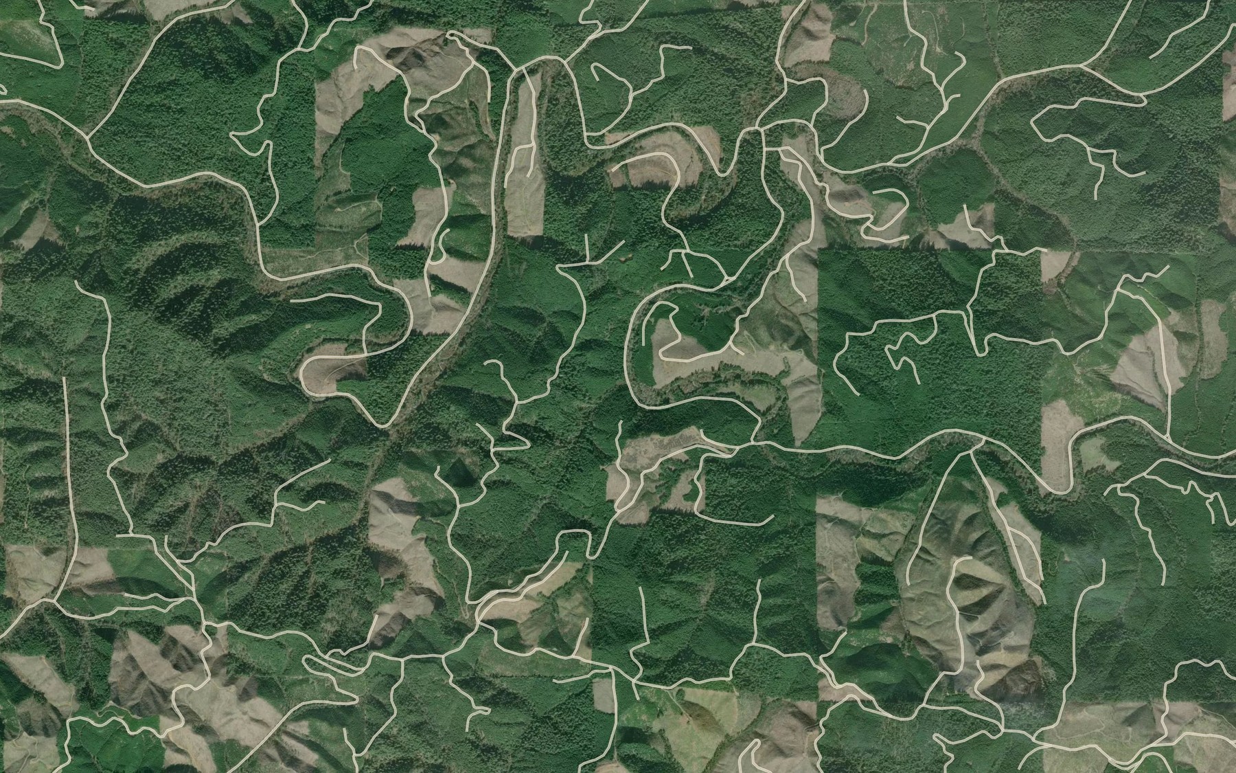 Satellite map of the Van Curen Creek
