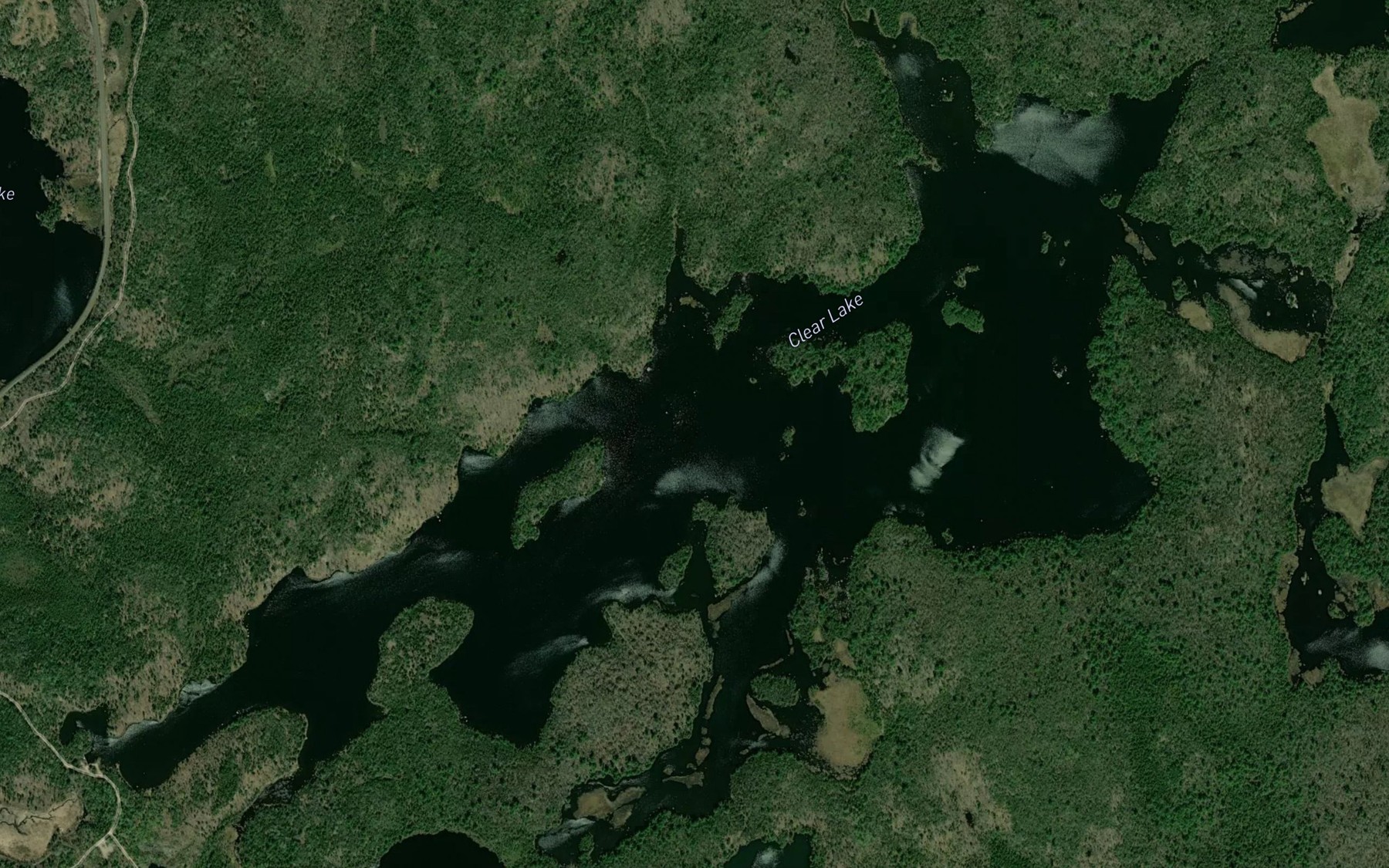 Satellite map of the Clear Lake