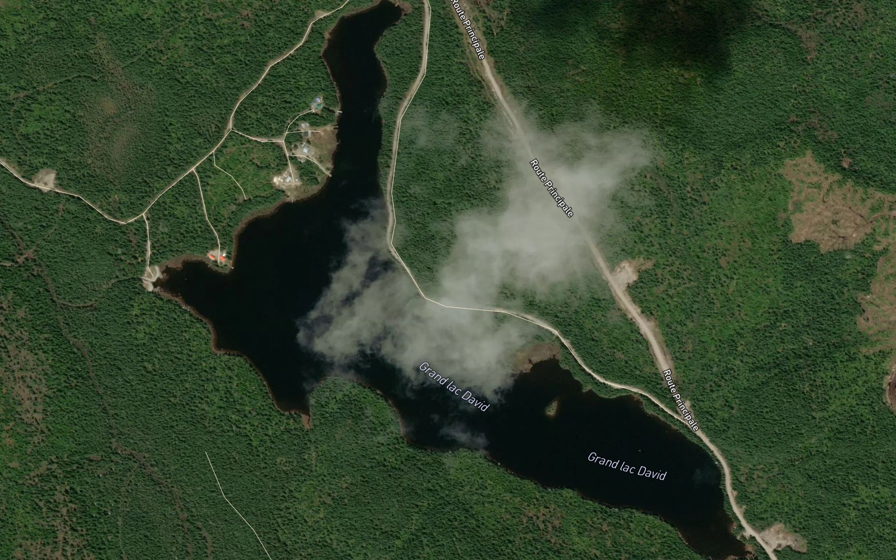 Satellite map of the Grand lac David
