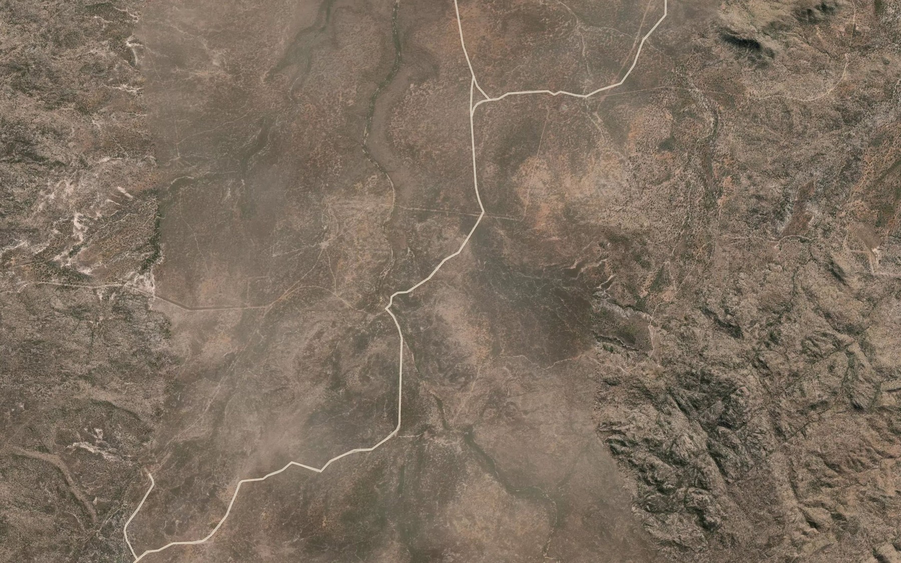 Satellite map of the Bushman Creek