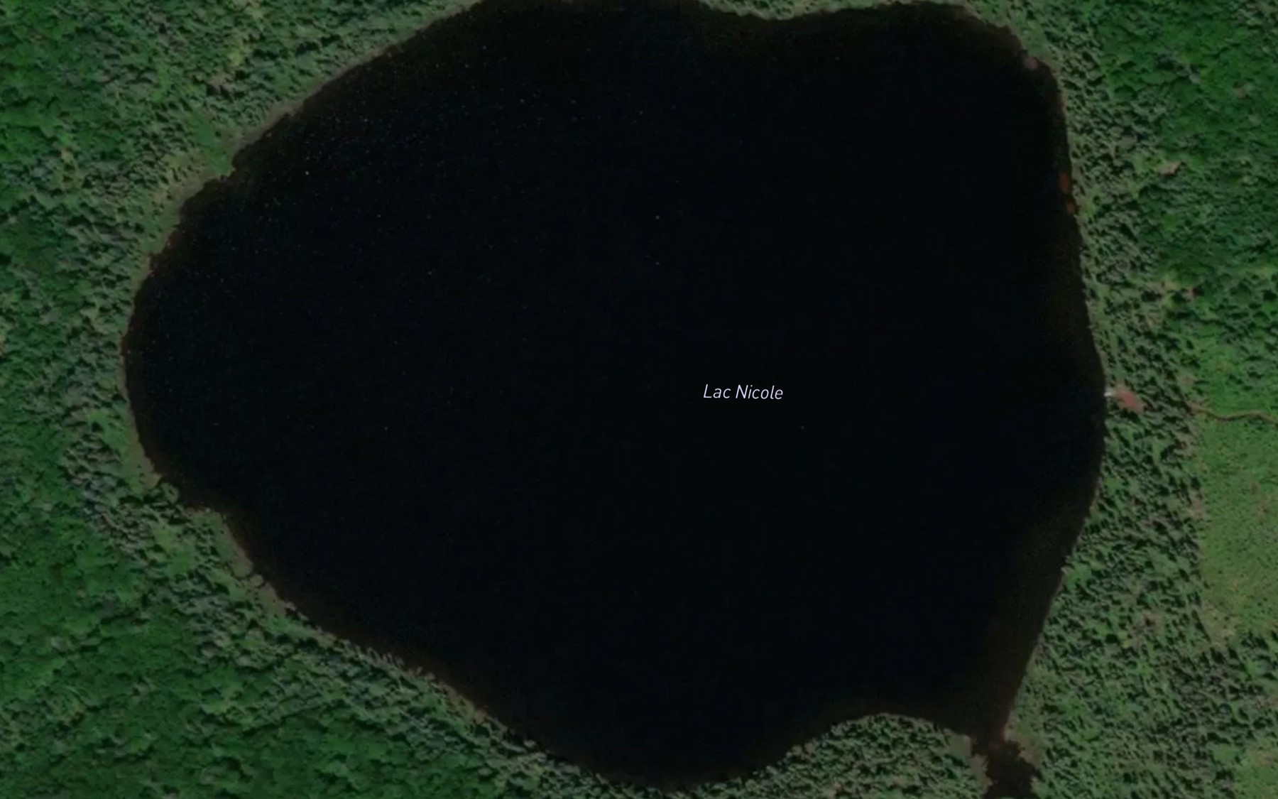 Satellite map of the Lac Nicole