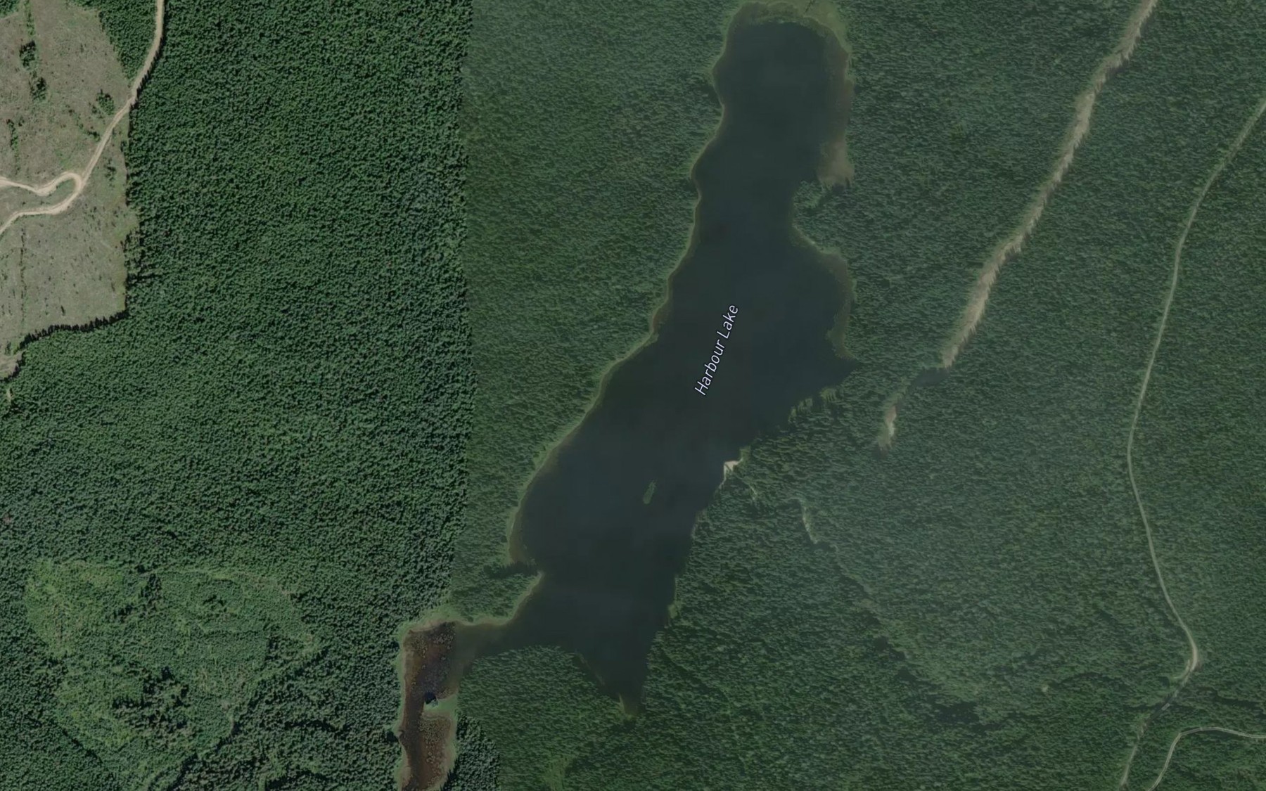 Satellite map of the Harbour Lake