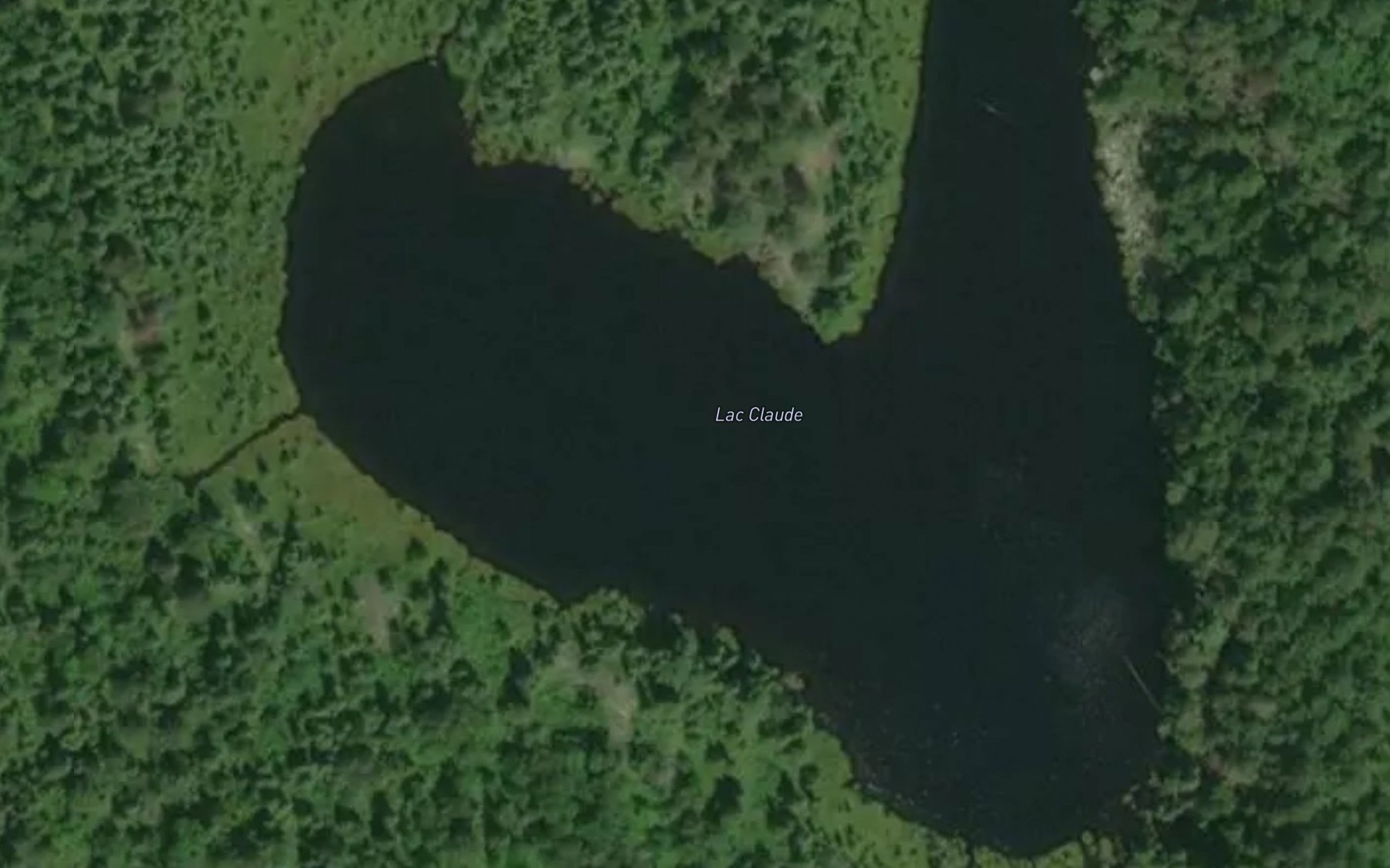 Satellite map of the Lac Claude