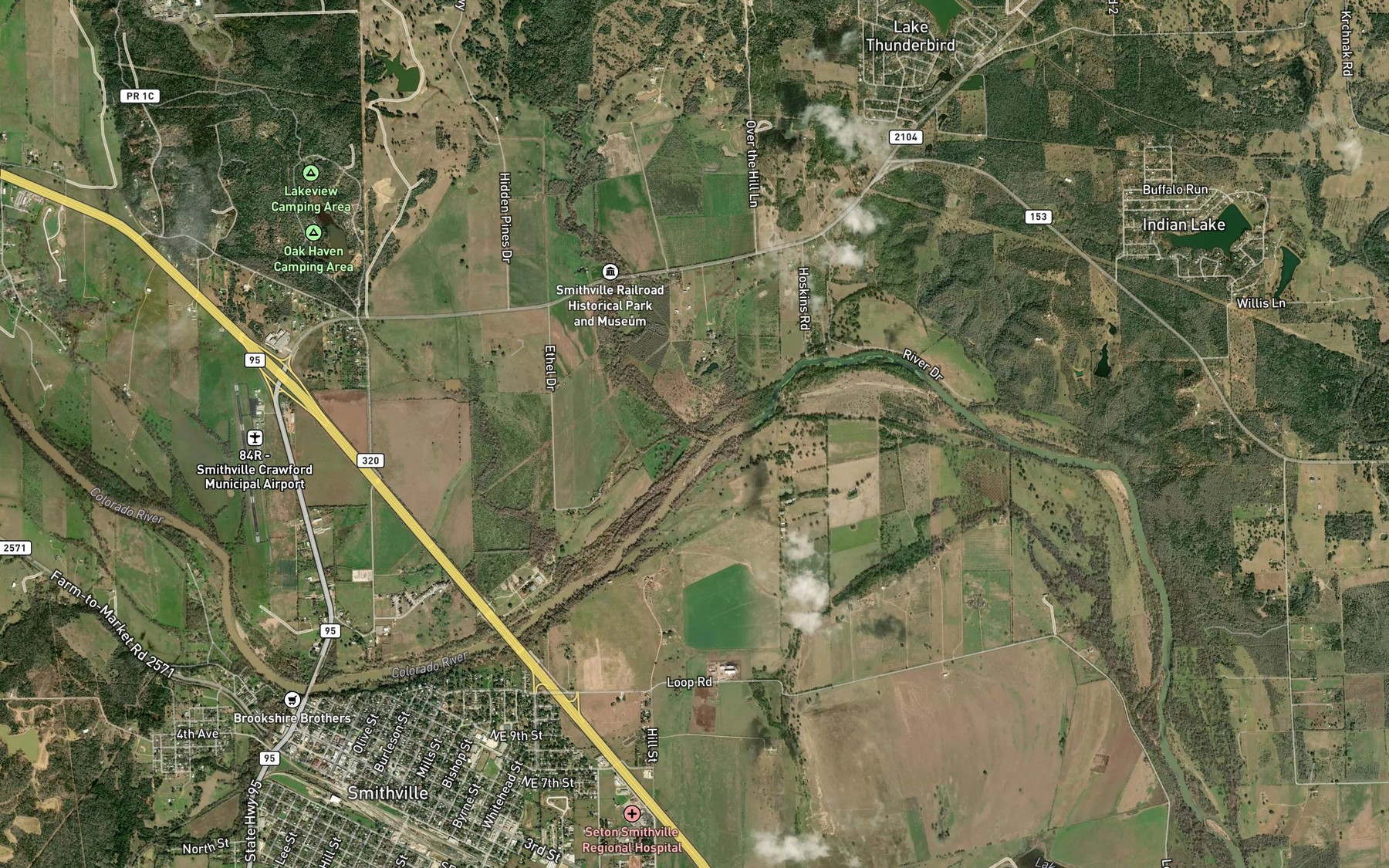 Satellite map of the J D Creek