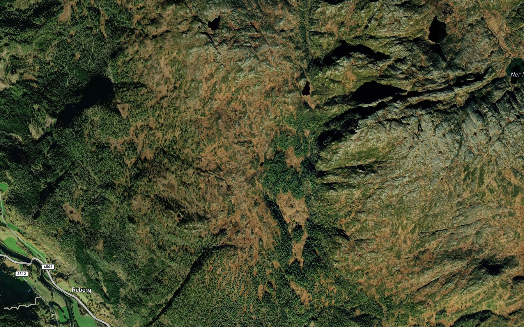 Satellite map of the Grafjelltjorna