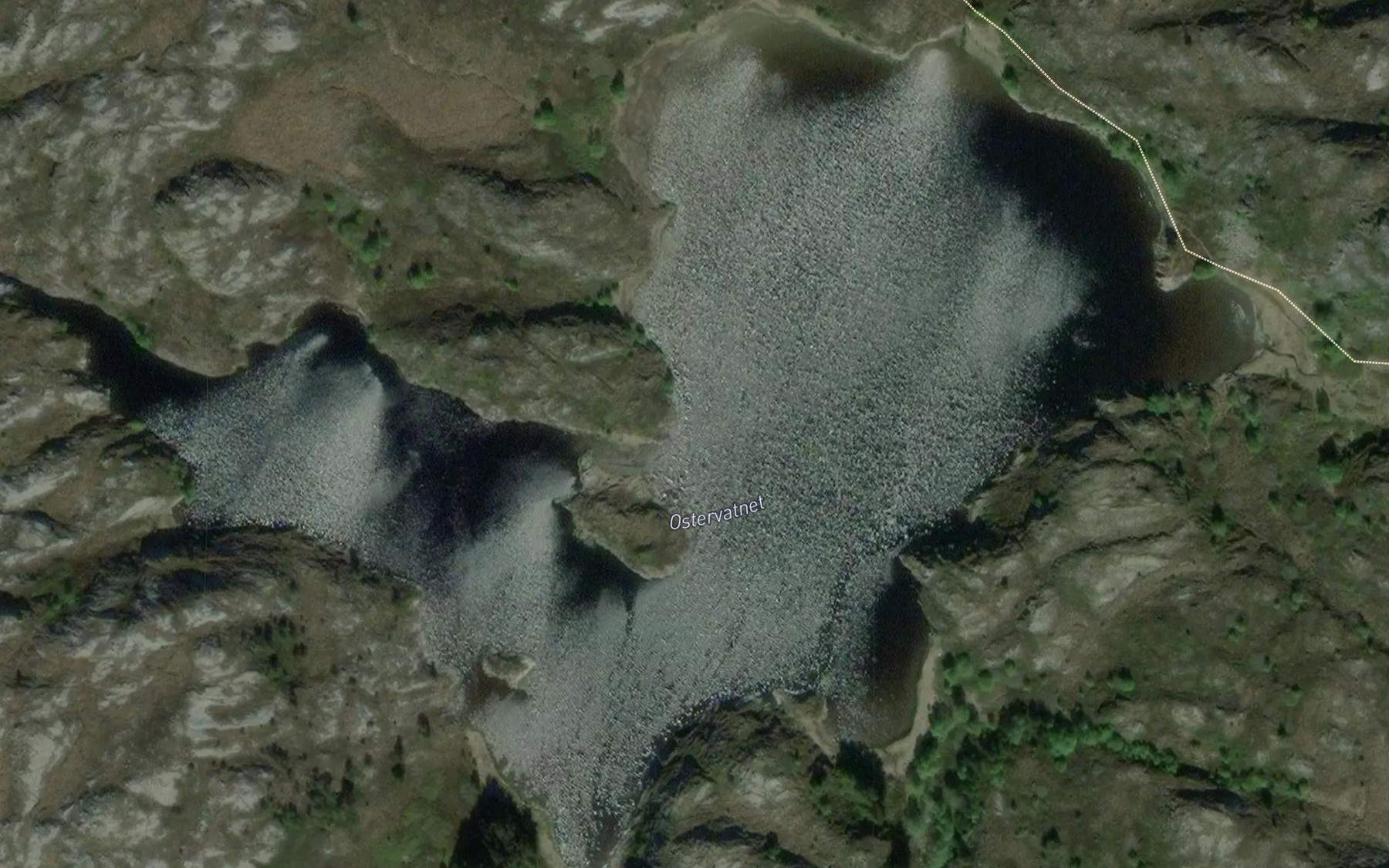 Satellite map of the Ostervatnet