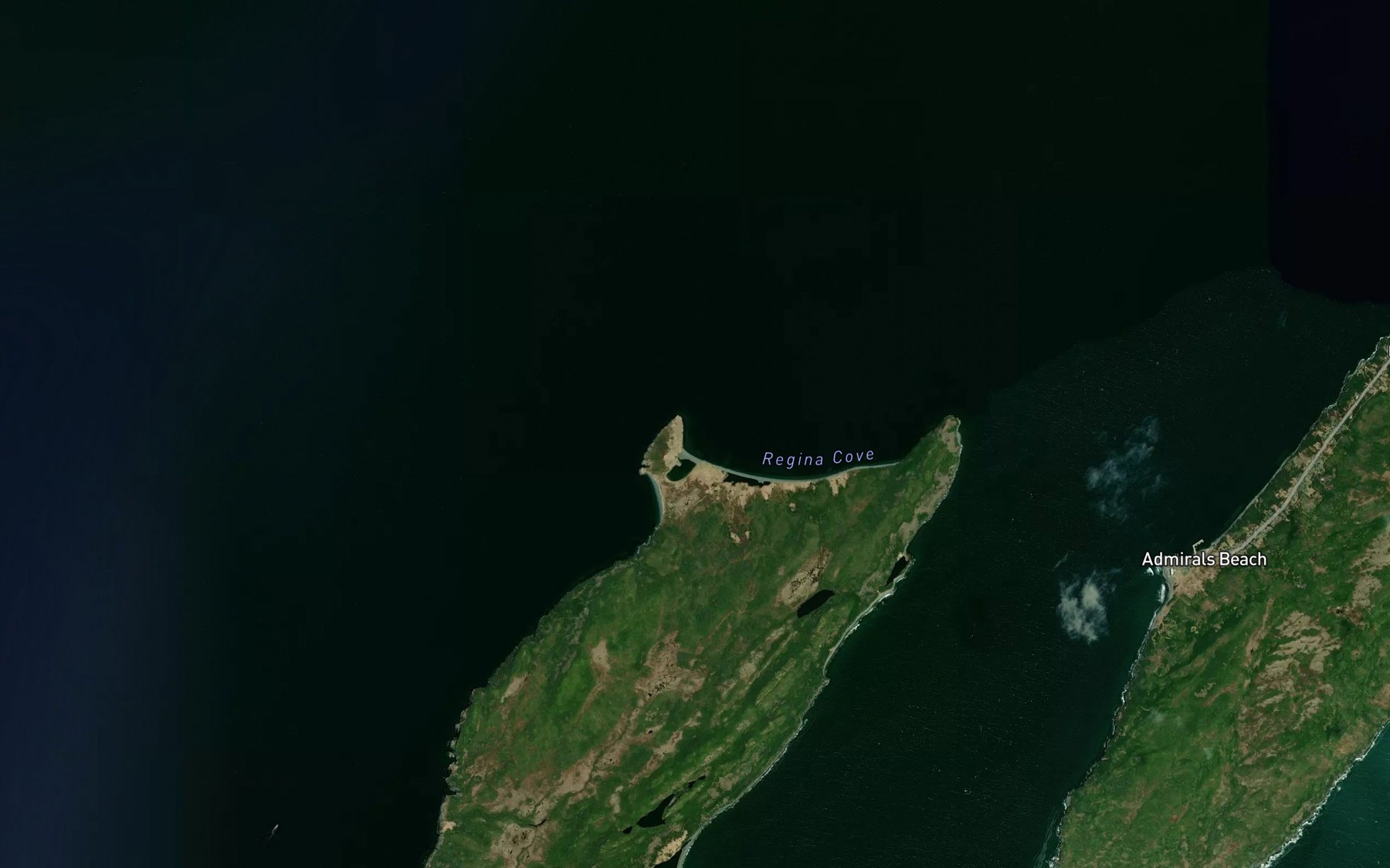 Satellite map of the Saltwater Pond