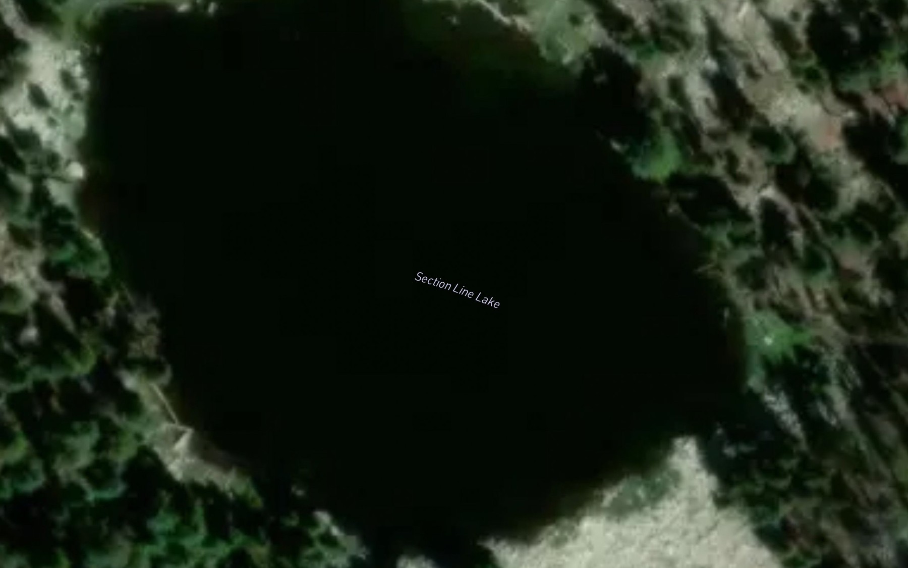 Satellite map of the Section Line Lake