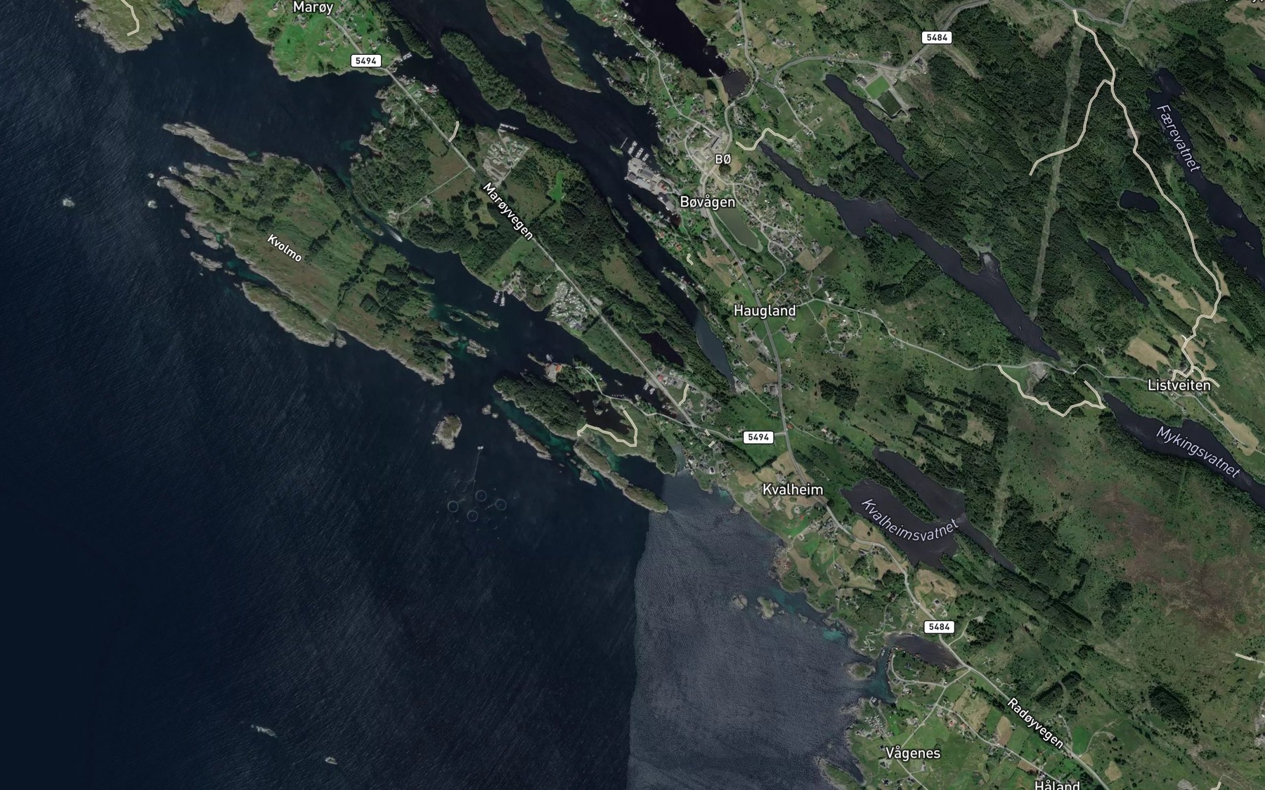 Satellite map of the Nordre Byngevagen