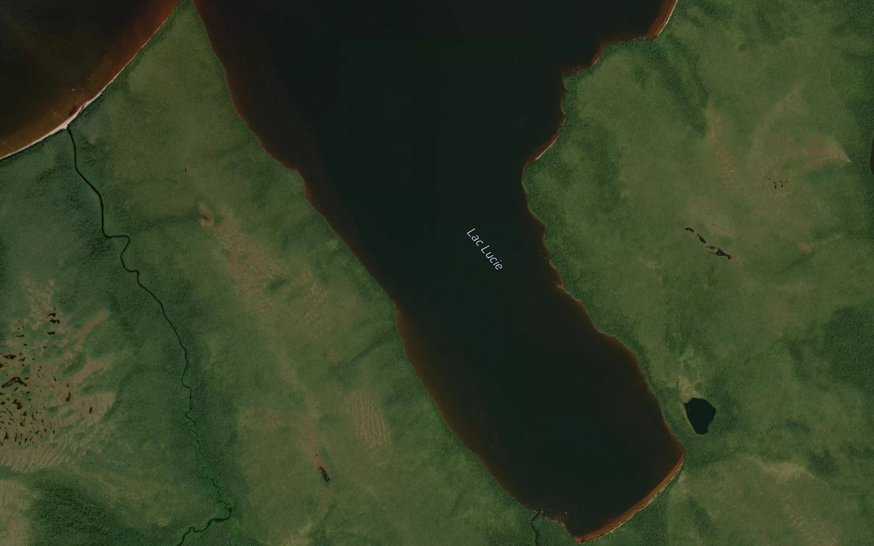 Satellite map of the Lac Lucie