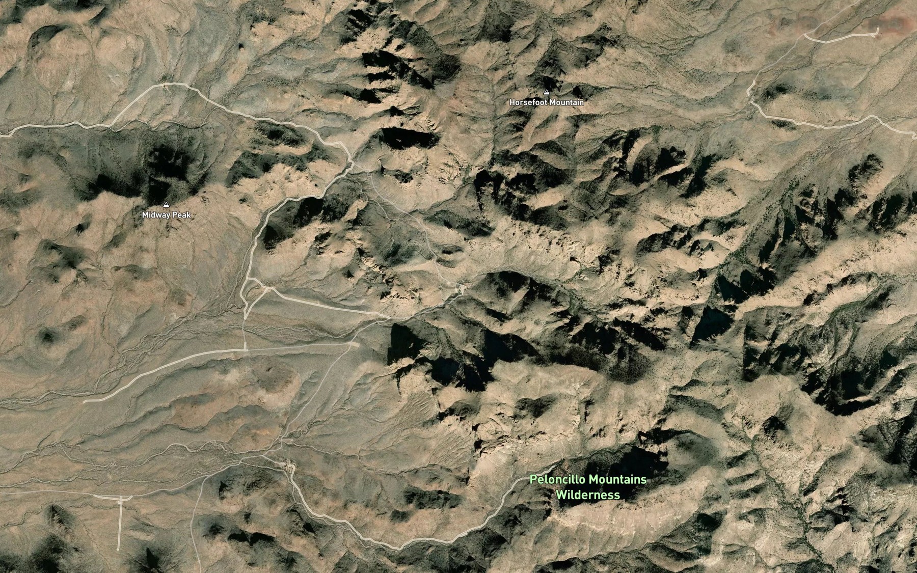 Satellite map of the Indian Spring