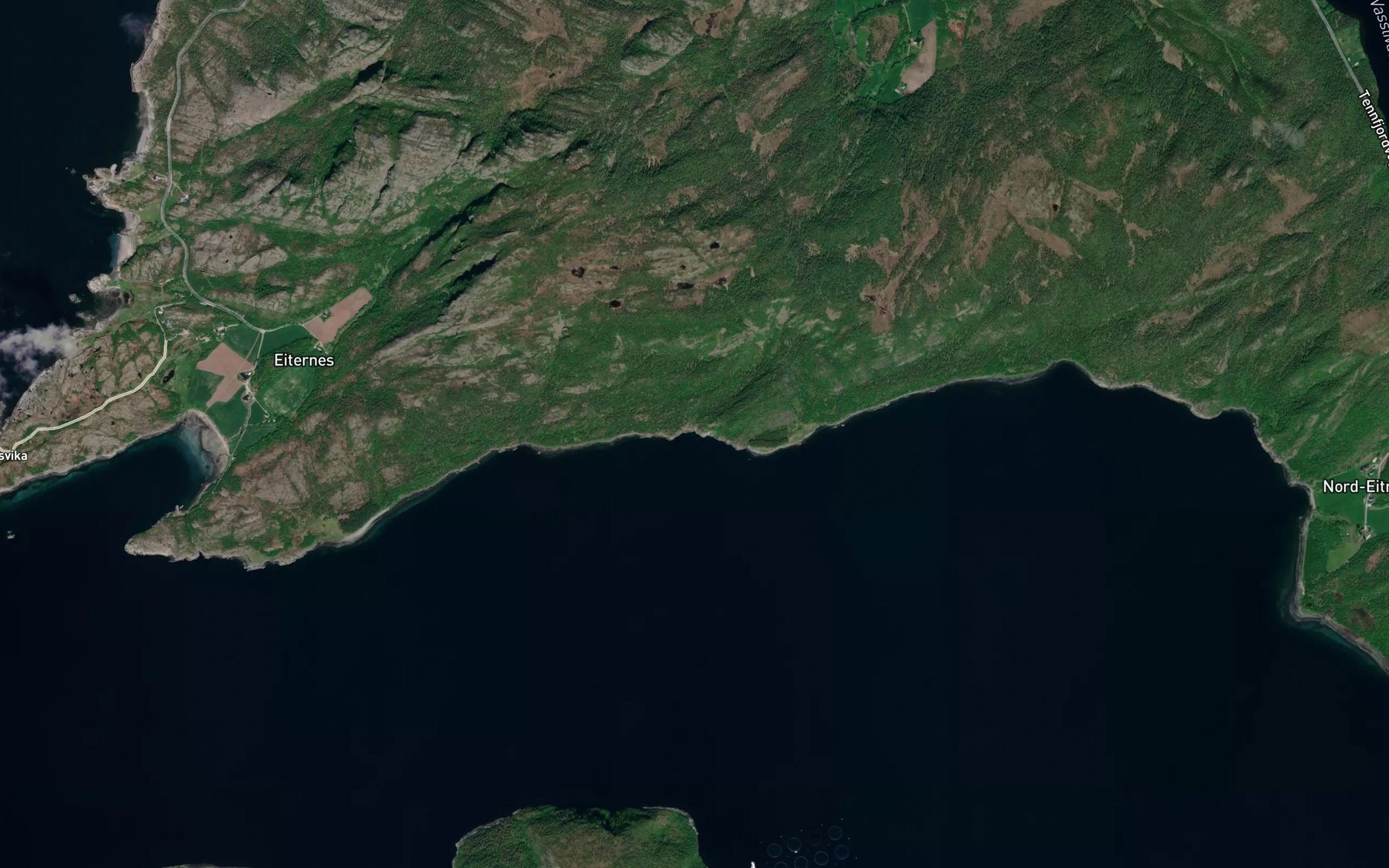 Satellite map of the Hammarvika