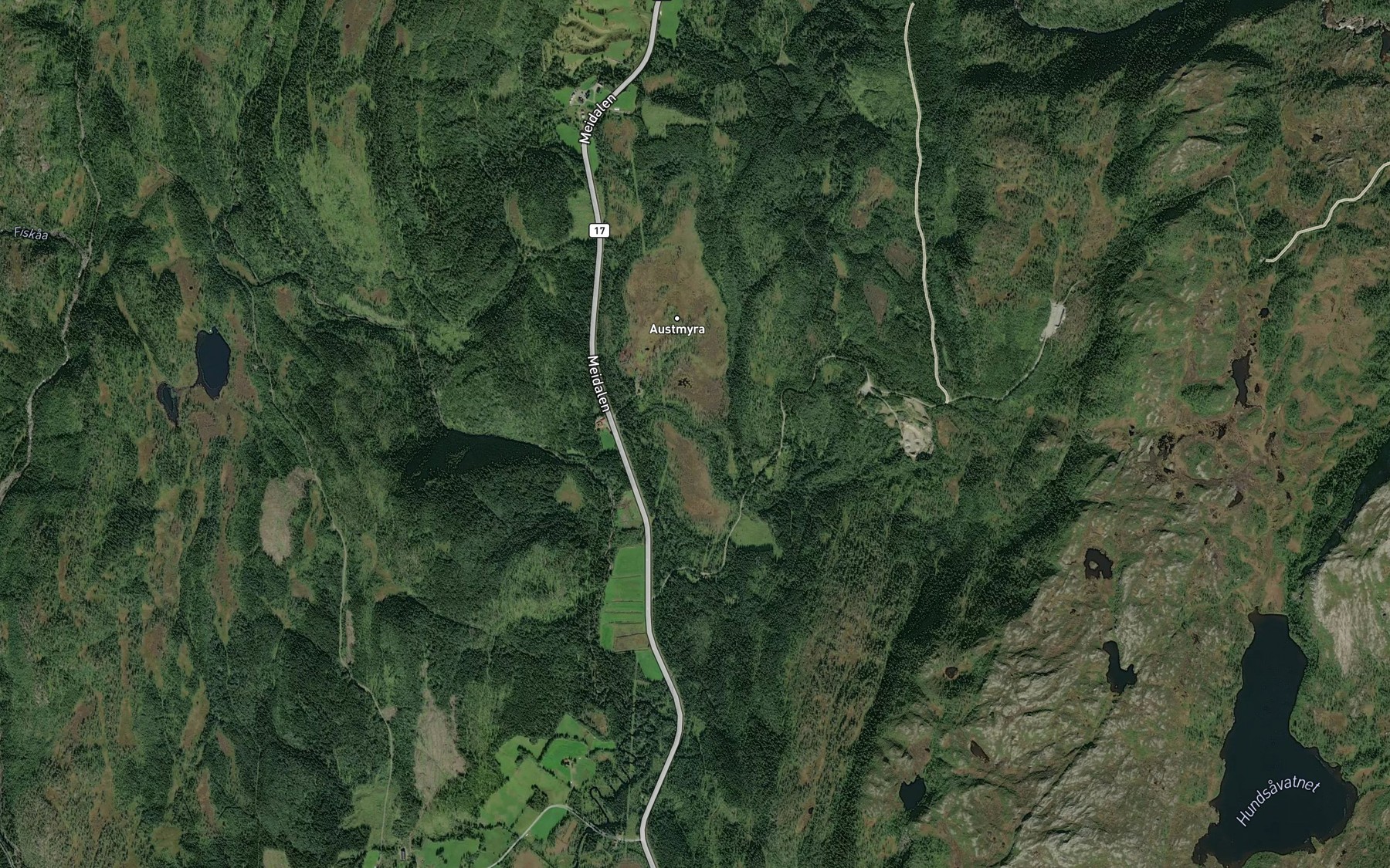 Satellite map of the Saeterbekken