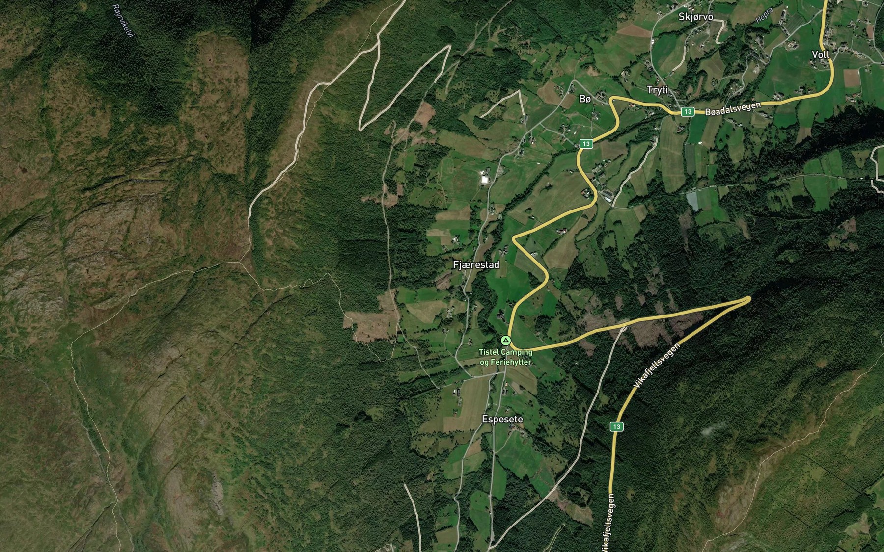Satellite map of the Fjaerestadgrovi