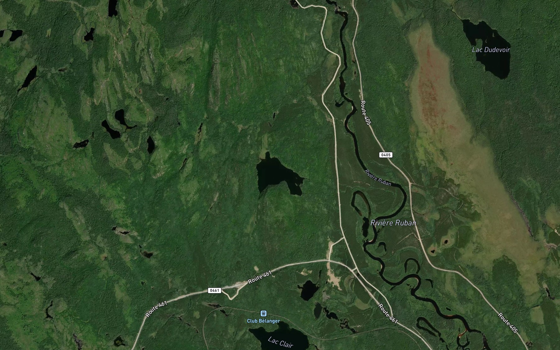 Satellite map of the Lac Kamackekwakamak