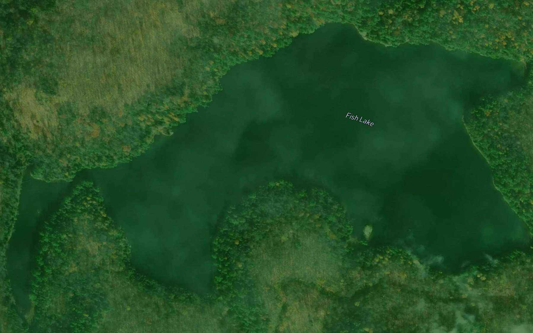 Satellite map of the Fish Lake