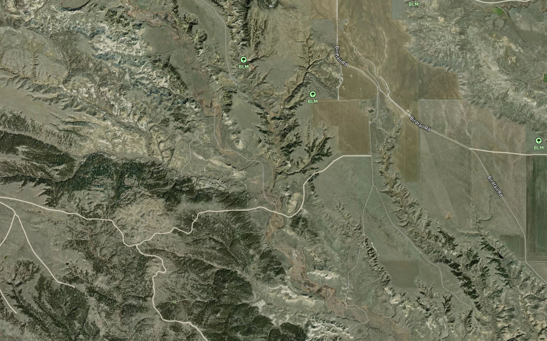 Satellite map of the Sand Creek