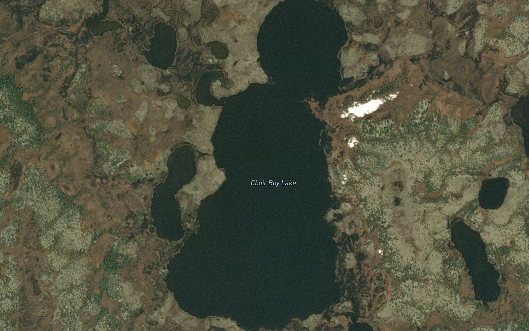 Satellite map of the Choir Boy Lake