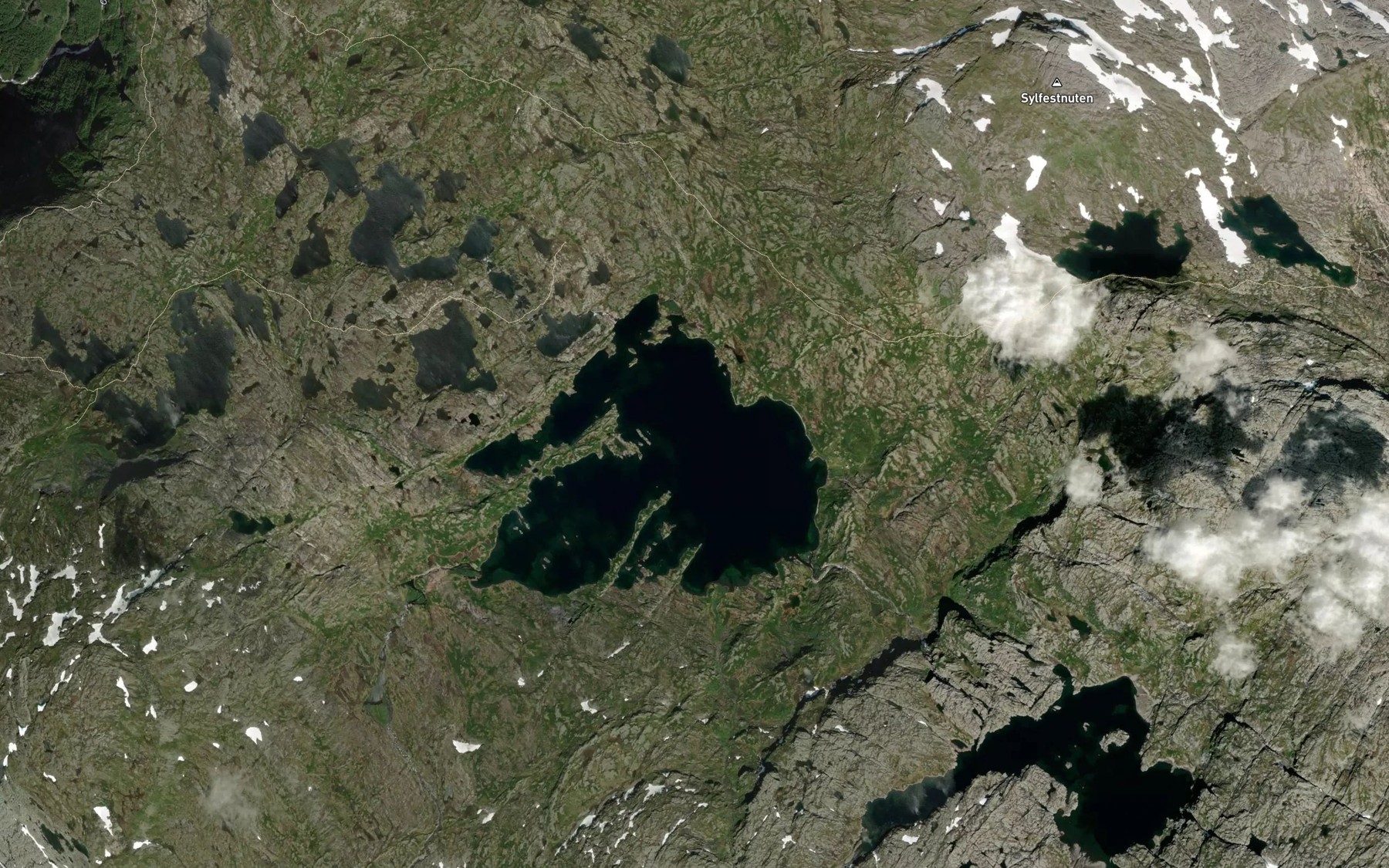 Satellite map of the Opesjovatnet